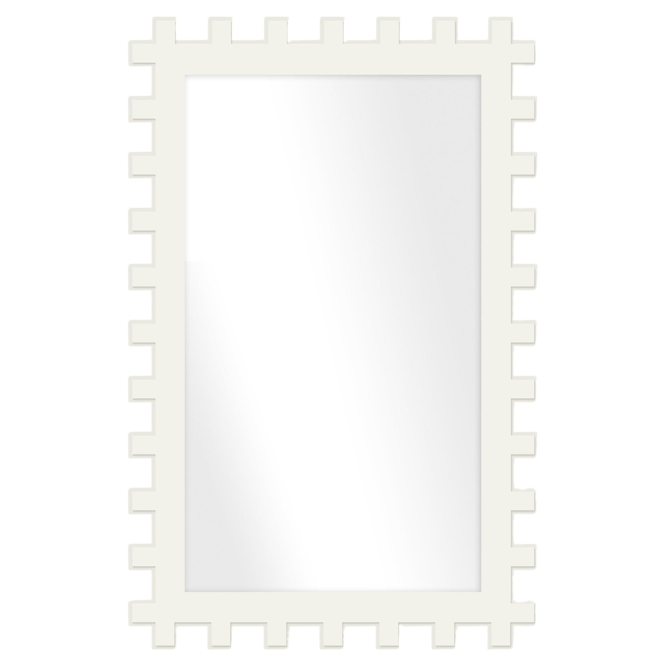 Jazz Rectangle Mirror in White Dove For Sale
