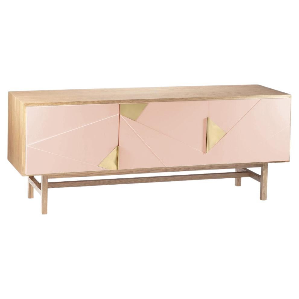 Jazz Sideboard with Natural Oak and Nude For Sale