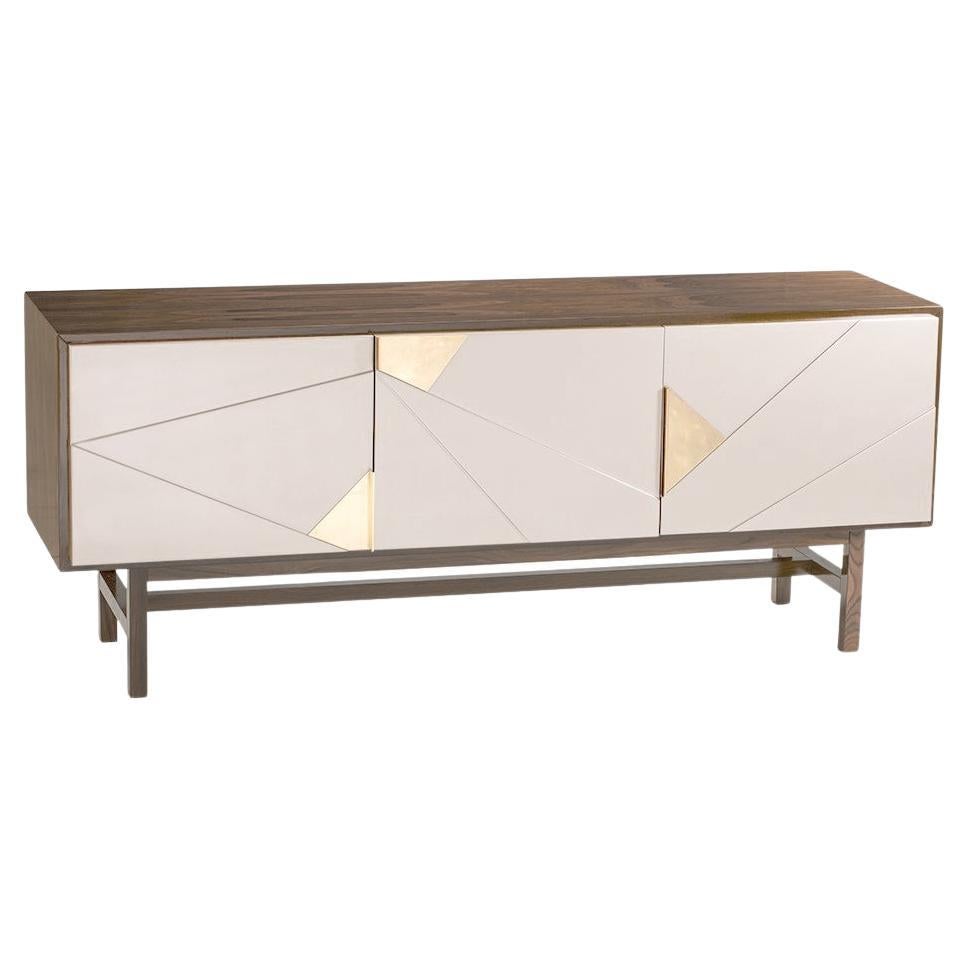Jazz Sideboard with Natural Walnut and Ivory For Sale