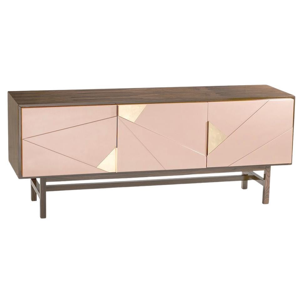 Jazz Sideboard with Natural Walnut and Nude For Sale