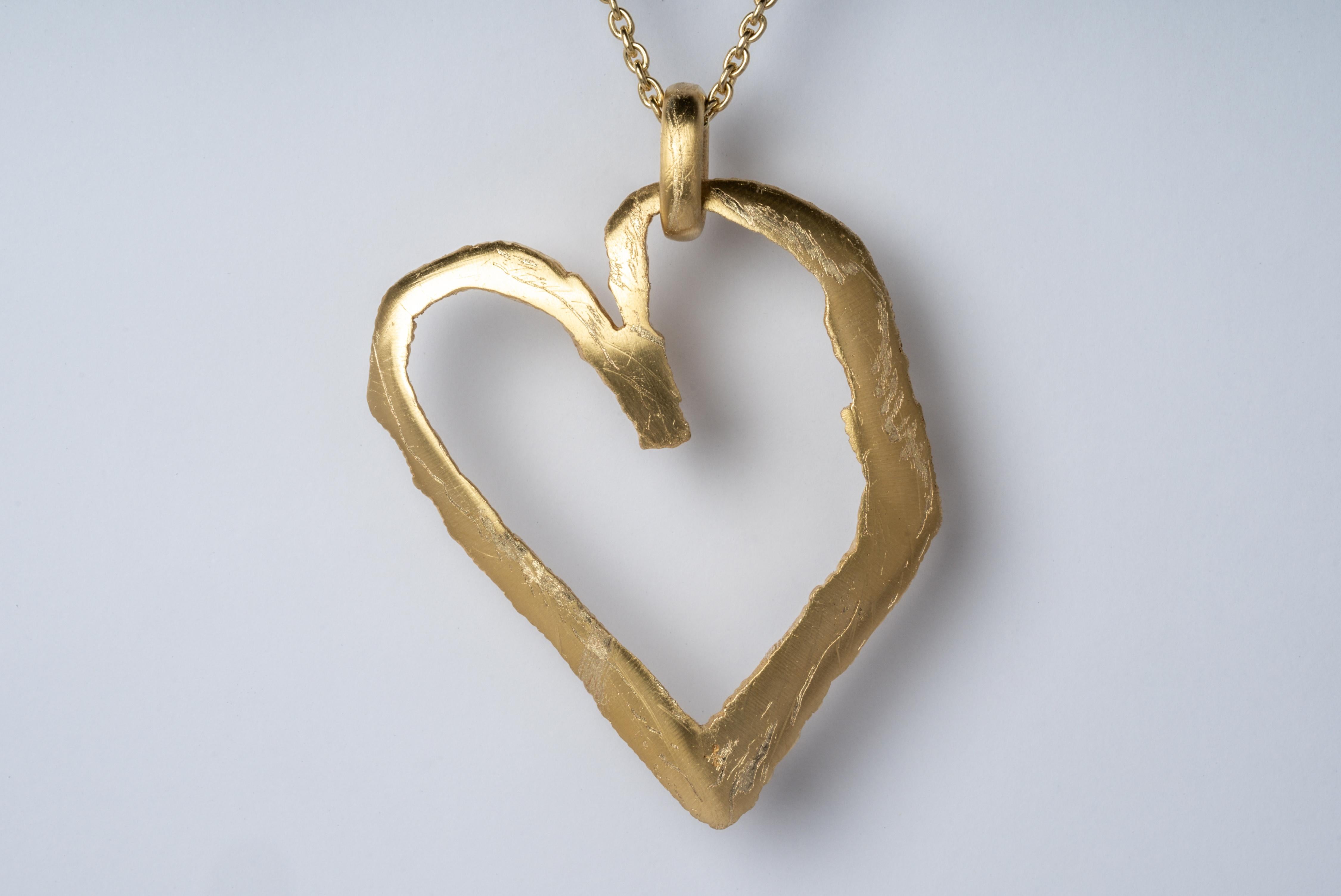 Women's or Men's Jazz's Heart Necklace (Big, AG+AGA) For Sale