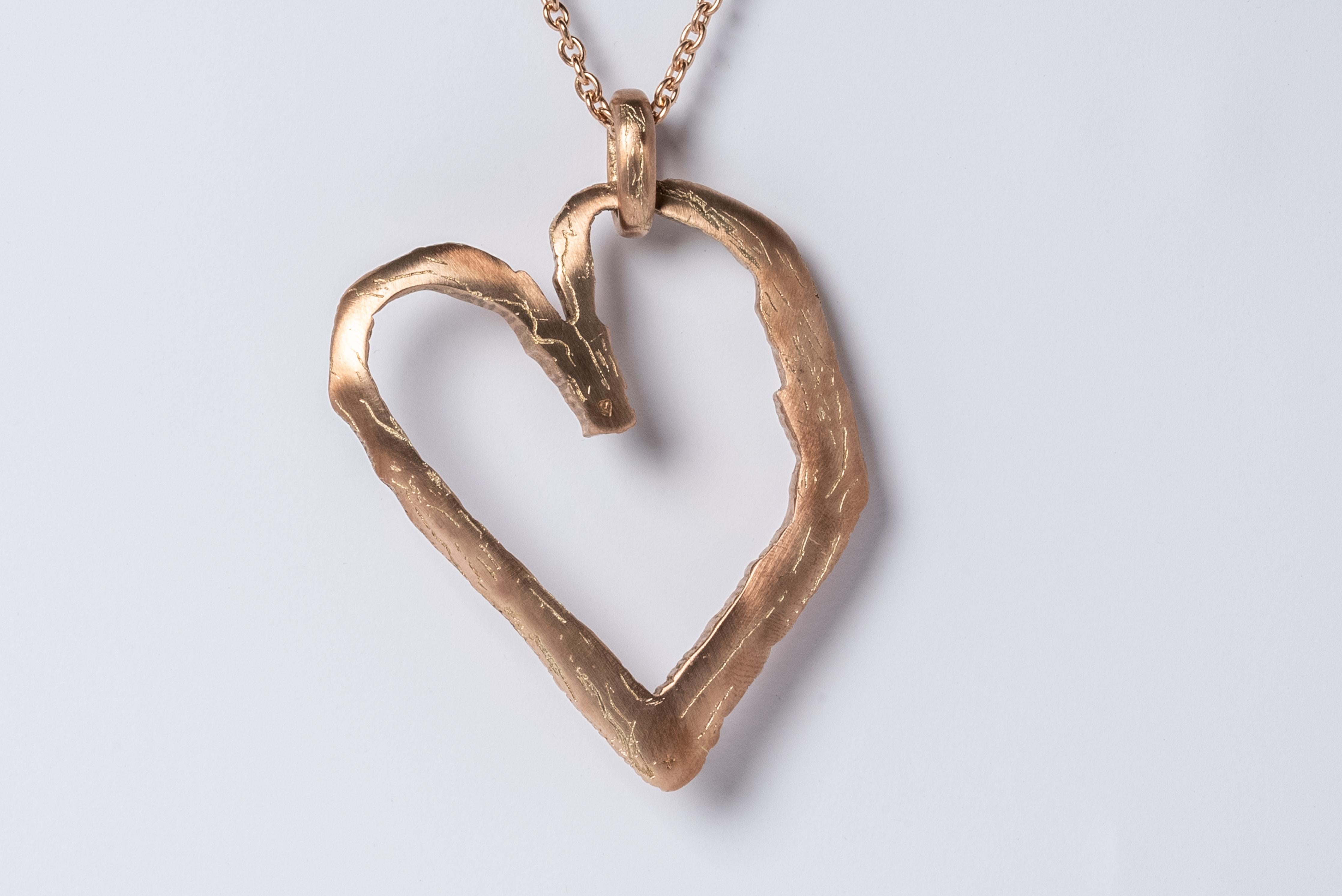 Women's or Men's Jazz's Heart Necklace (Big, AM+AMA) For Sale