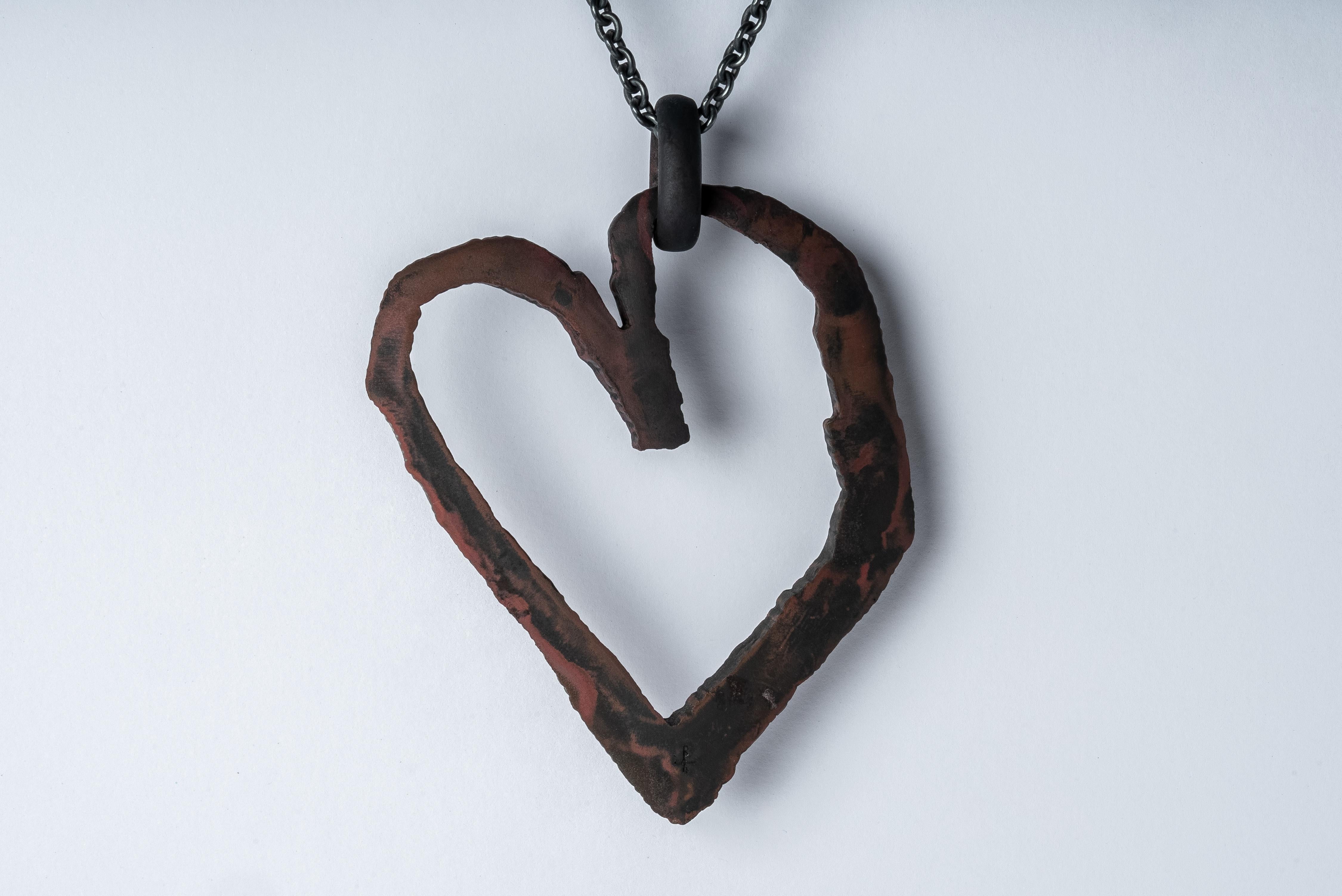 Women's or Men's Jazz's Heart Necklace (Big, DR+KA) For Sale