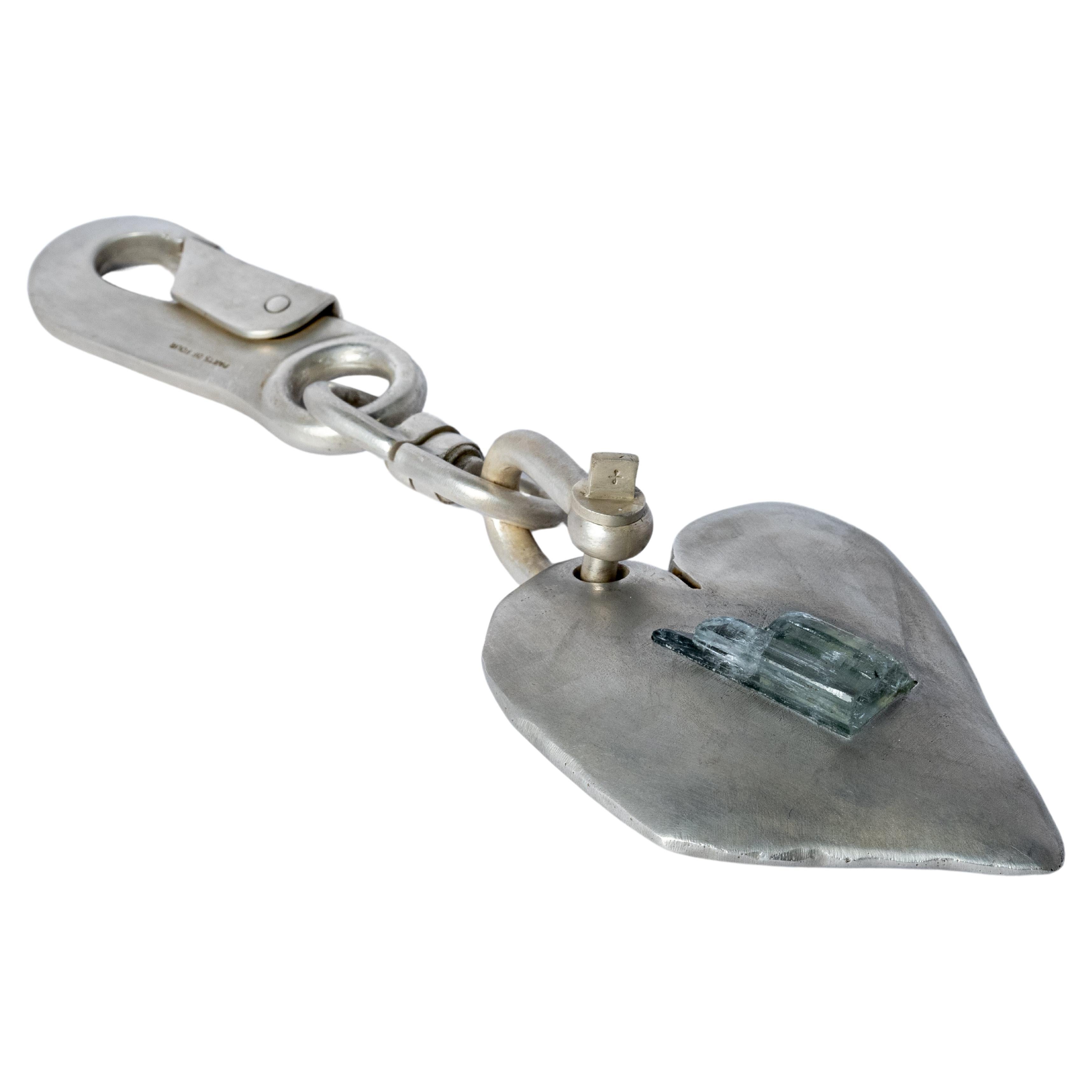 Jazz's Solid Heart Charm (Big, Aquamarine, AS+AQU) For Sale