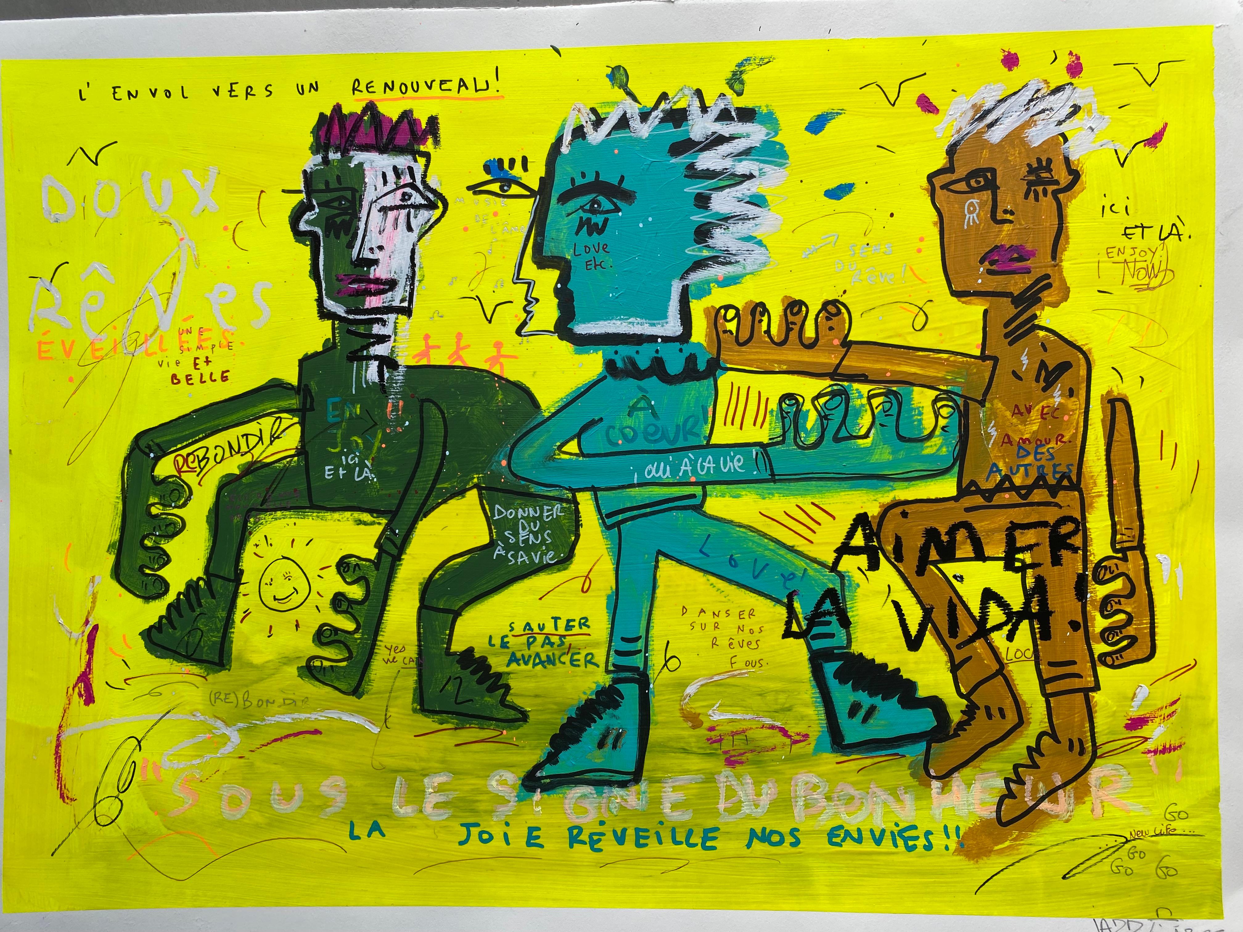 JAZZU - L'envol vers le renouveau - Painting de Jazzu