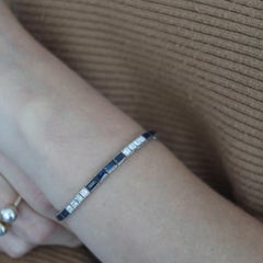 J.B. CALDWELL 1925 Bracelet In Platinum With 8.58 Ctw In Diamonds & Sapphires