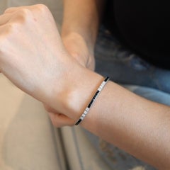 J.B. CALDWELL 1925 Bracelet In Platinum With 9.60 Ctw In Diamonds & French Onyx