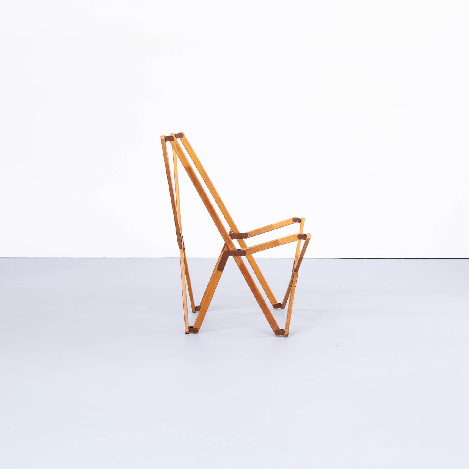 Mid-Century Modern JB Fendy ‘Tripolina’ Naked Chair for Dario Alfonsi For Sale