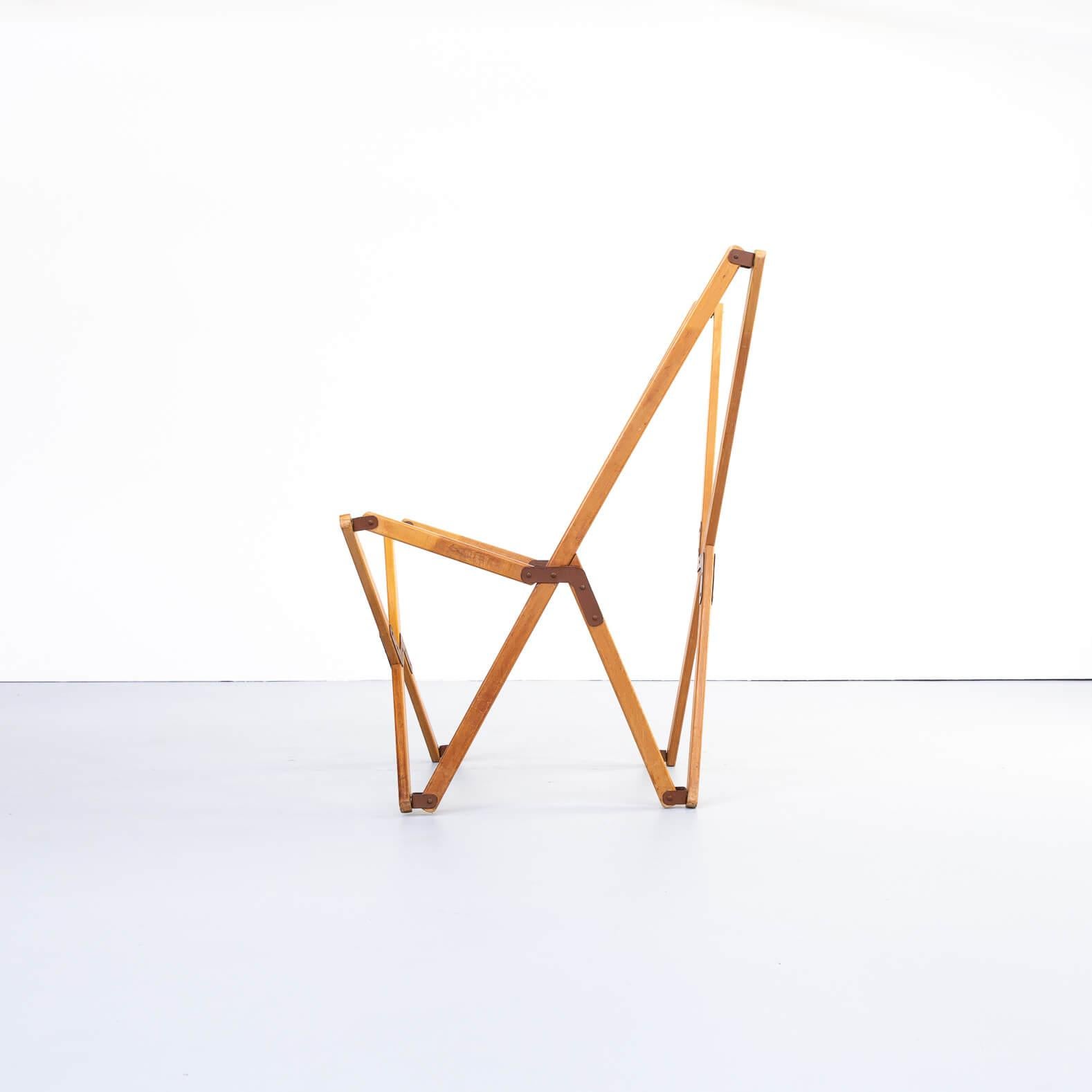 20th Century JB Fendy ‘Tripolina’ Naked Chair for Dario Alfonsi For Sale