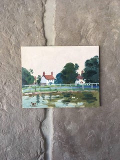 „Bishops Burton“, ländliche Landschaft, Ölgemälde