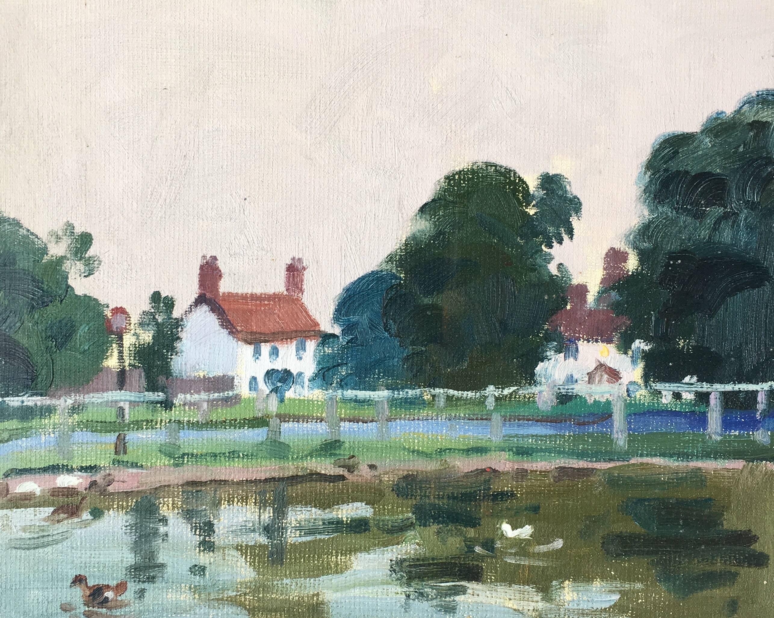 'Bishops Burton', Rural Landscape, Oil Painting