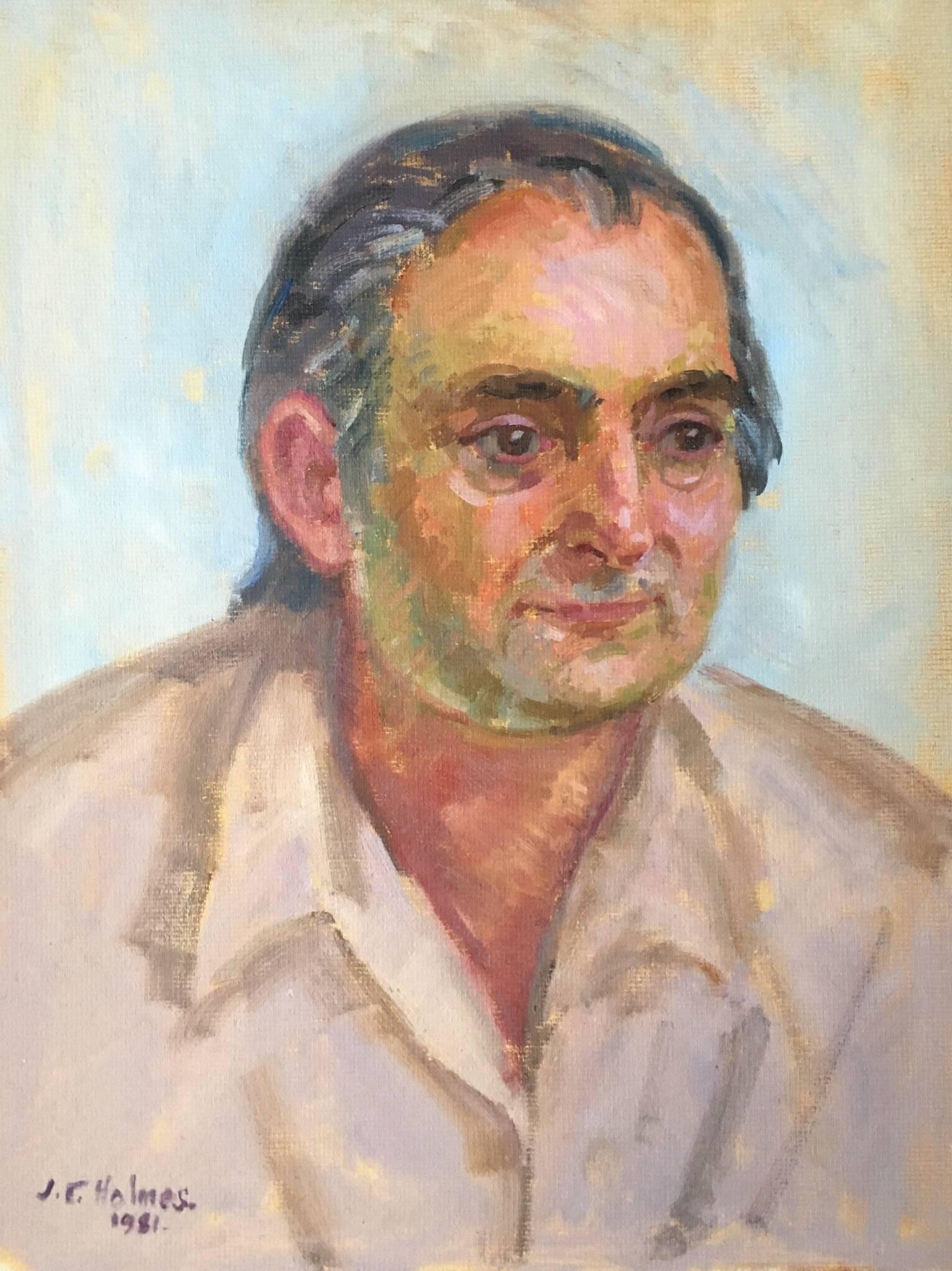 J.B. Holmes Portrait Painting - Portrait of an Elderly Man, Oil Painting