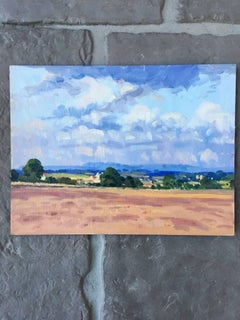 Ripon Countryside, gepflügtes Feld Landschaft Ölgemälde