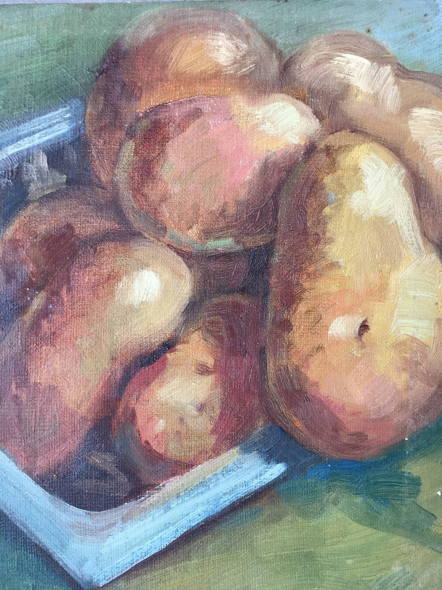 Pittura ad olio di natura morta di un raccolto di patate - Painting Impressionismo di J.B. Holmes