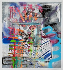Companion (abstract art, post graffiti, street art, Neo-expressionism)