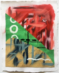 Triple Moon (abstrait, post-graffiti, expressionnisme, art contemporain)