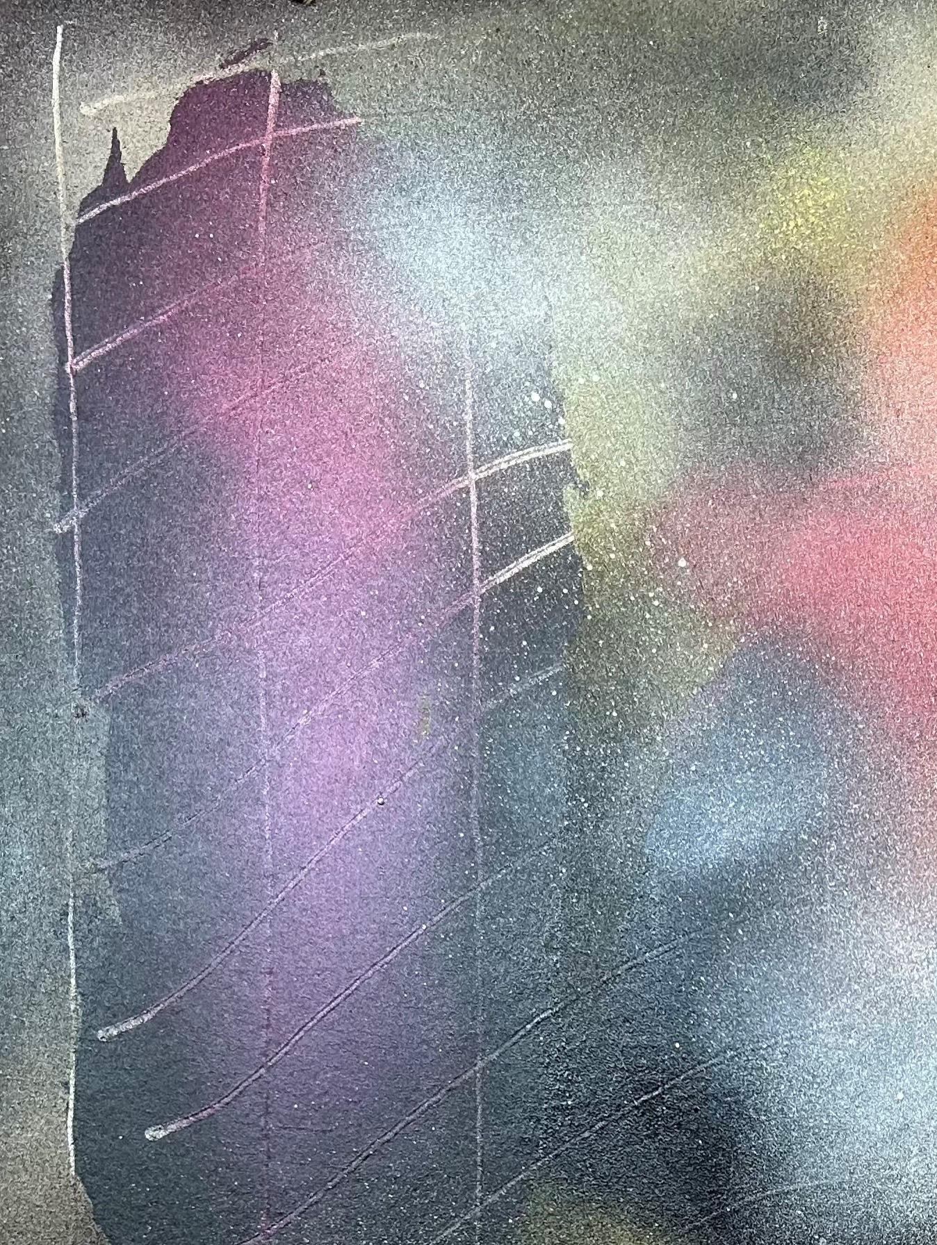 Senza titolo (Nebulosa, Street Art, Spruzzatore, Colorato, Galassia, 22% OFF - TEMPO LIMITATO) in vendita 3