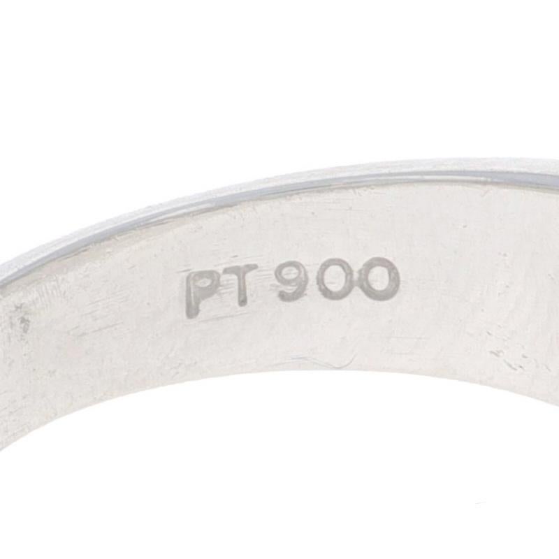 JB Star Emerald Diamond Stripe Cluster Cocktail Band Platinum 900 2.30ctw Ring en vente 2