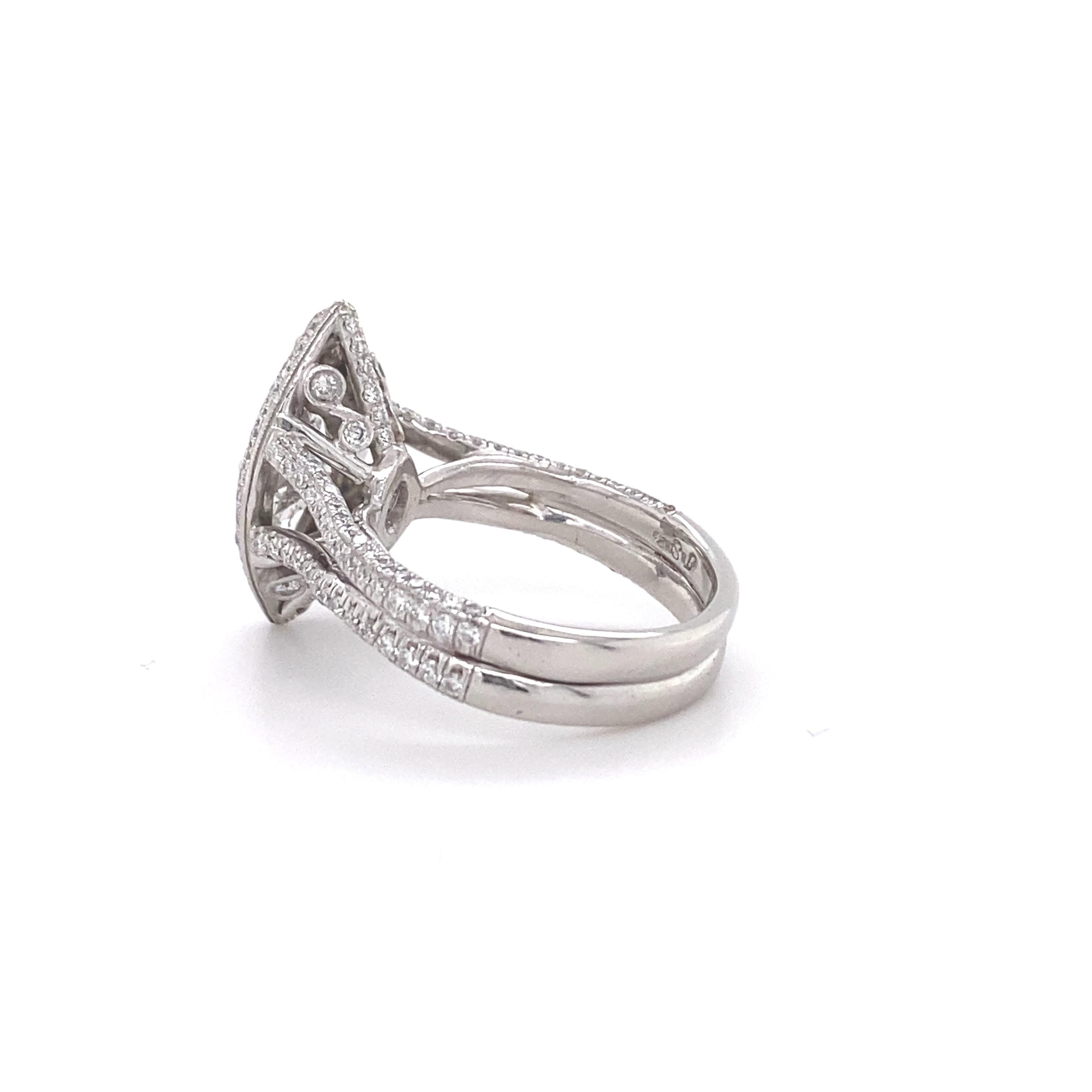 J.B. Star Marquise Diamond 2.35 Carat Diamond Engagement Ring Platinum In Excellent Condition In San Diego, CA