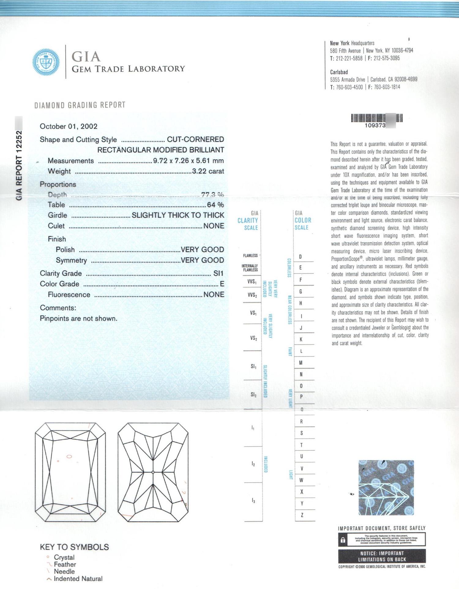 JB Verlobungsring aus Platin mit drei Steinen, GIA-zertifizierter Diamant im Strahlenschliff im Angebot 6