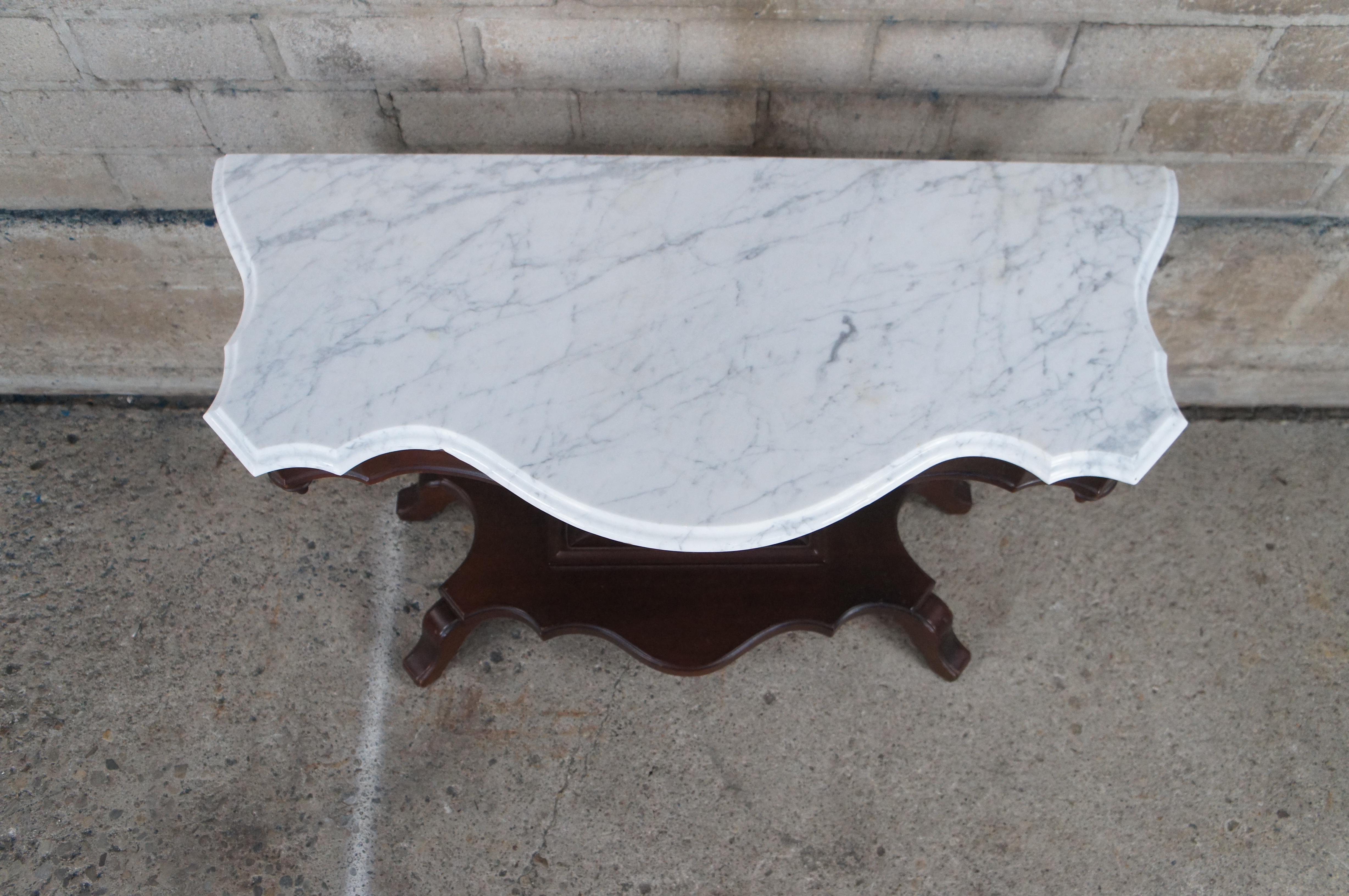 J.B. Van Sciver Cherry Lyre Harp Top Hall Entry Parlor Console Table 40