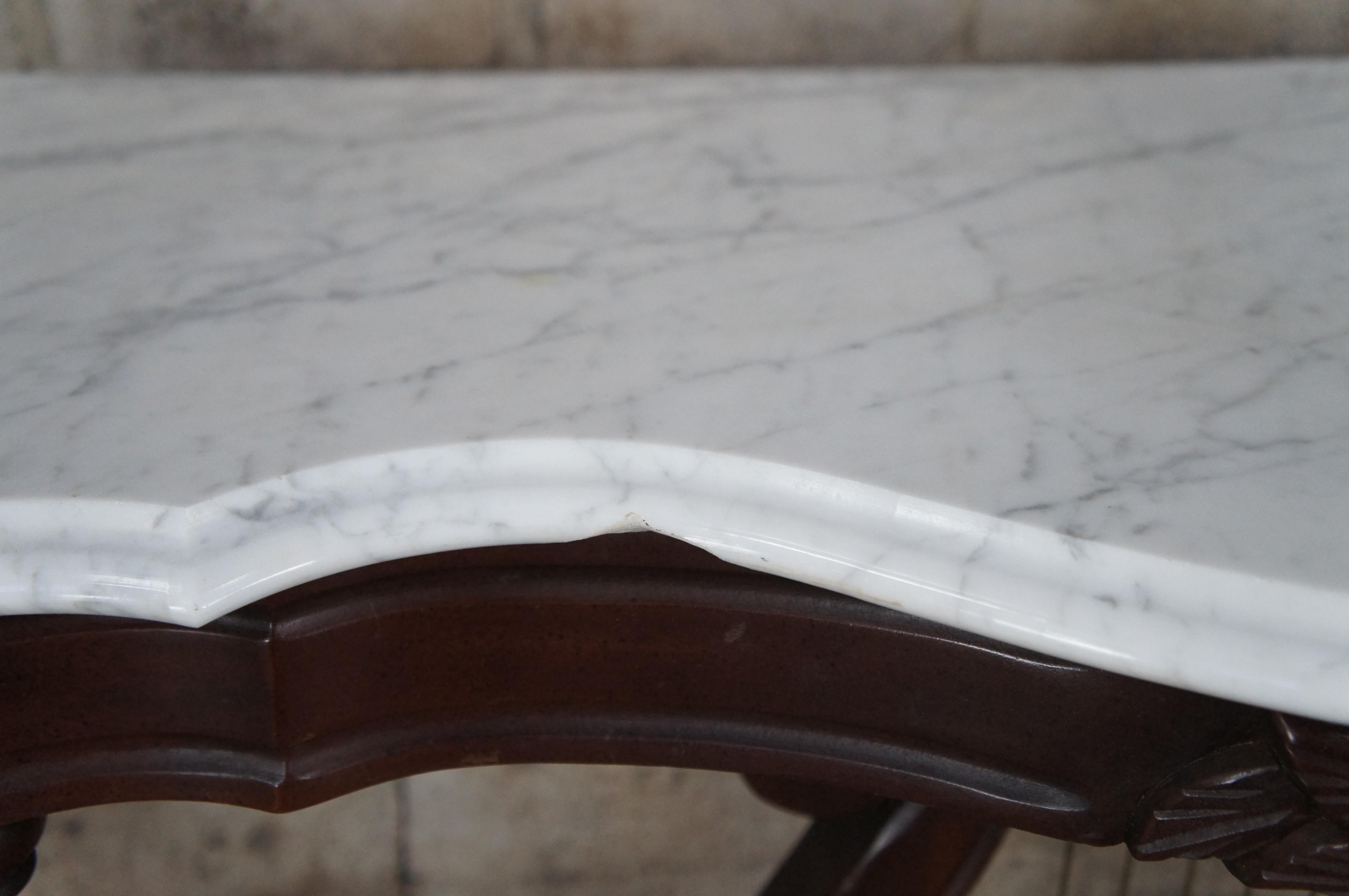 20ième siècle J.B. Van Sciver Cherry Lyre Harp Top Hall Entry Parlor Console Table 40