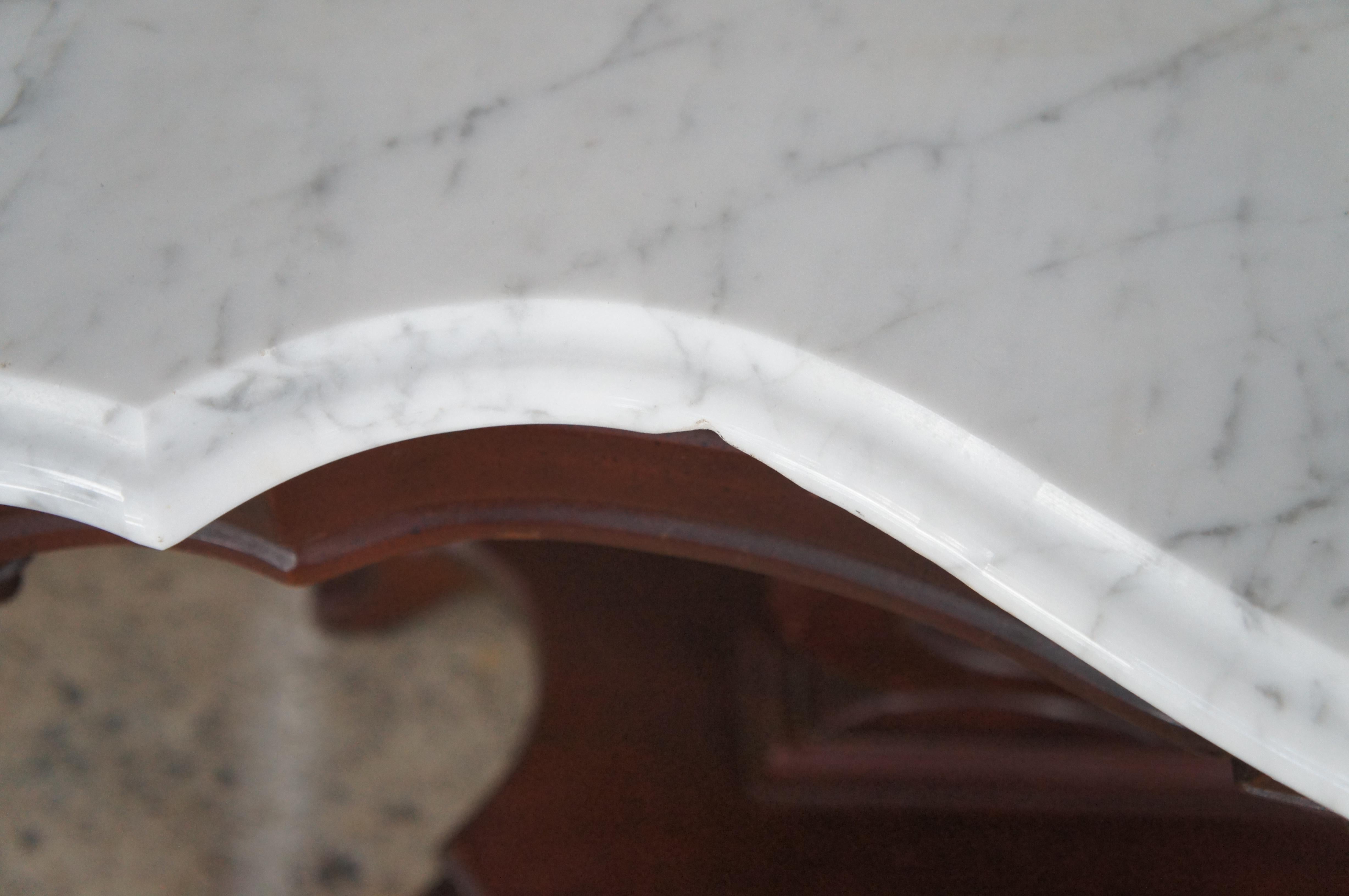 Marbre J.B. Van Sciver Cherry Lyre Harp Top Hall Entry Parlor Console Table 40