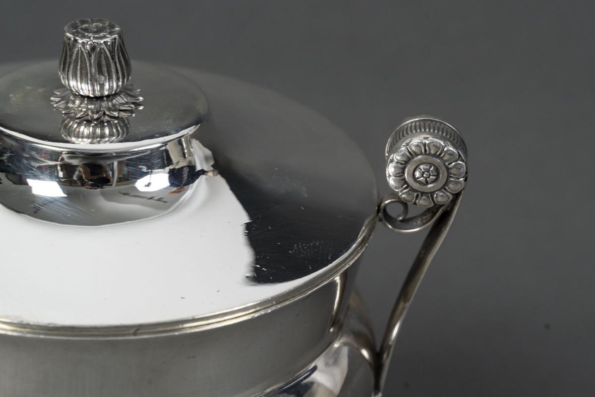 18th Century and Earlier JBC ODIOT – Covered silver sugar bowl, 1st Empire period, 1809/1818 For Sale