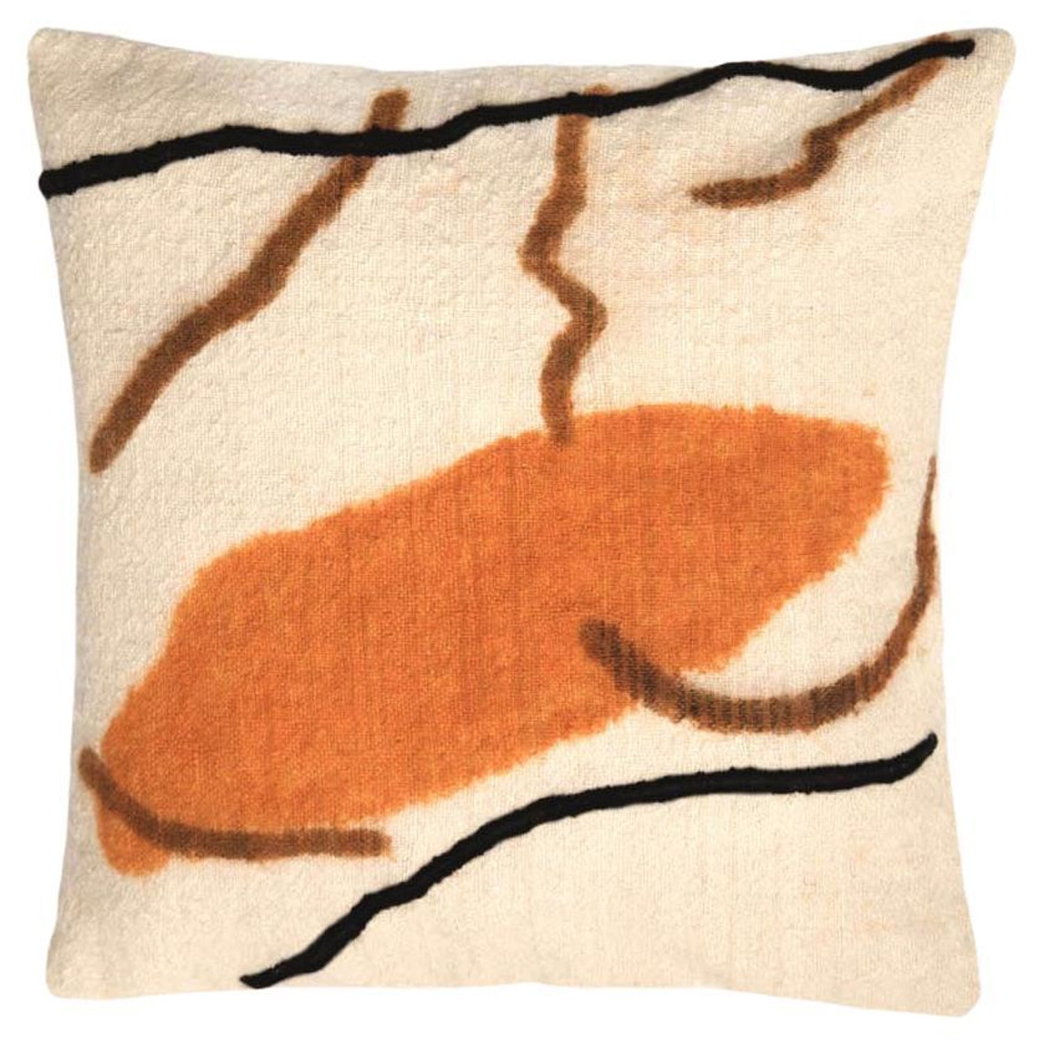 Needlepoint Square Beige Pillow Case Hand Embroidered Burlap Pillow Cases Rustic Decorative Cushion Cover Vintage Outdoor Throw Pillow