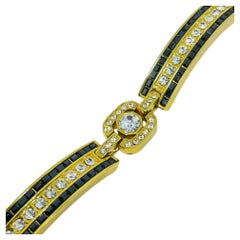 JBK CAMROSE KROSS vintage gold plated rhinestones enamel designer link bracelet