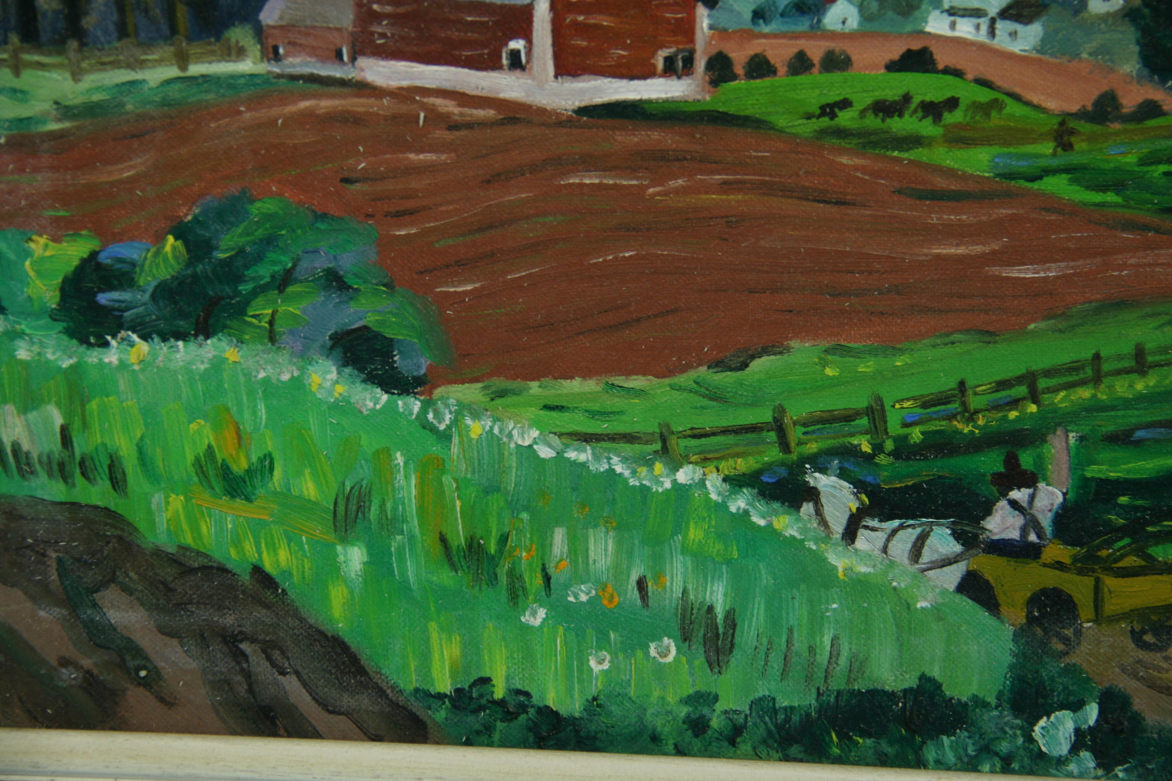 Vintage anglais rural  Paysage de village champêtre en vente 4