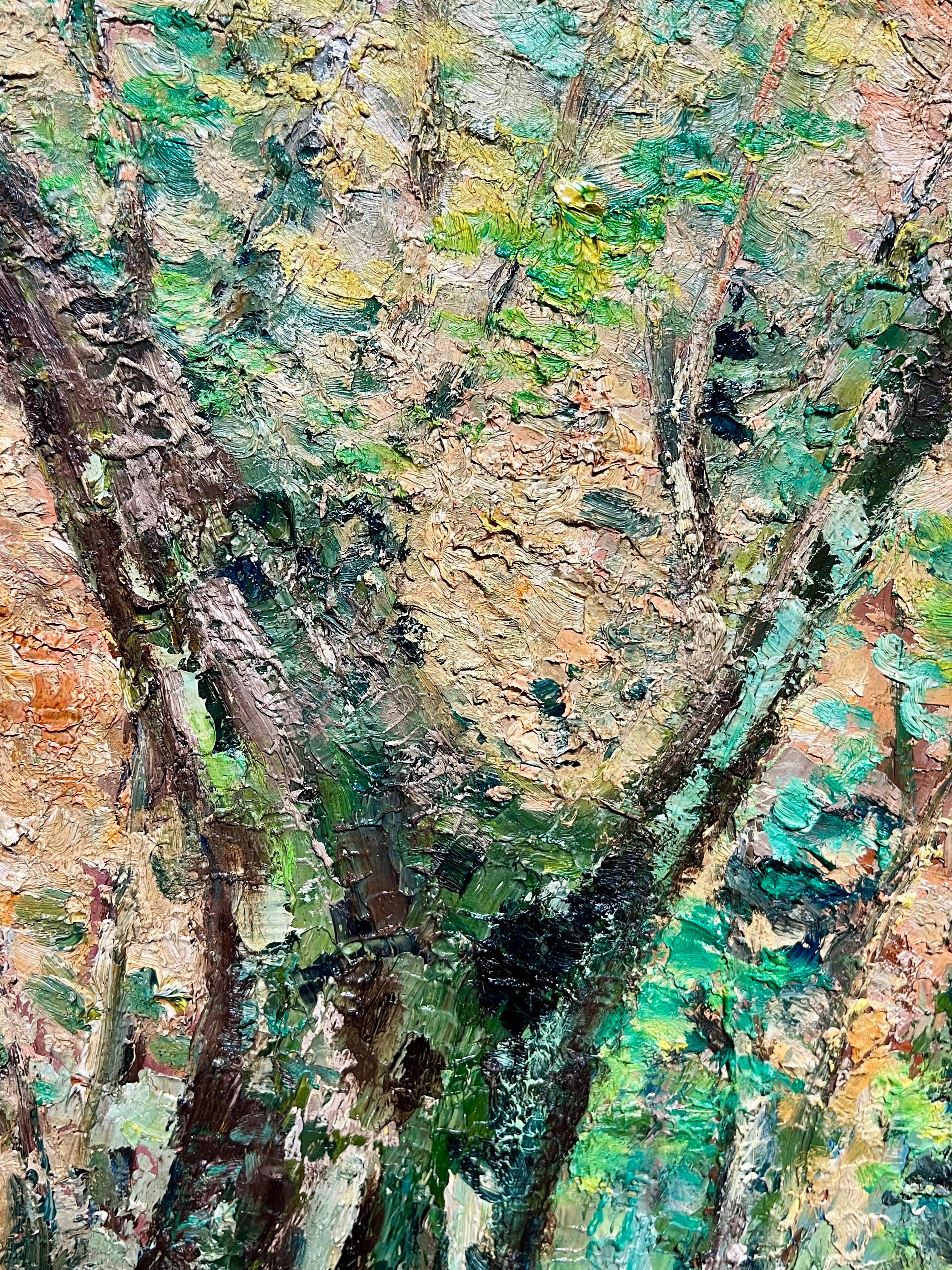 Waldlichtung
Französische Schule, ca. 1970er Jahre
unterzeichnet von J. Bredeche (Französische Schule)
Öl auf Leinwand, ungerahmt
Leinwand : 22 x 18 Zoll
Verso beschriftet
Provenienz: Privatsammlung, Paris
Condit: sehr guter