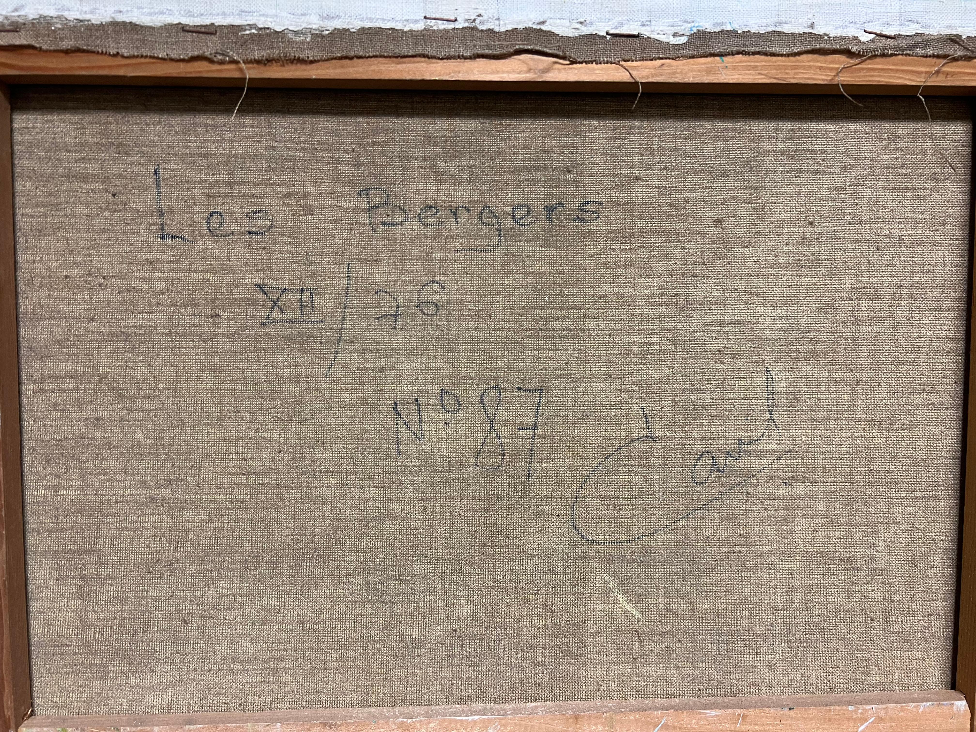 Pastori all'alba Grande dipinto a olio post-impressionista francese degli anni '70 in vendita 8