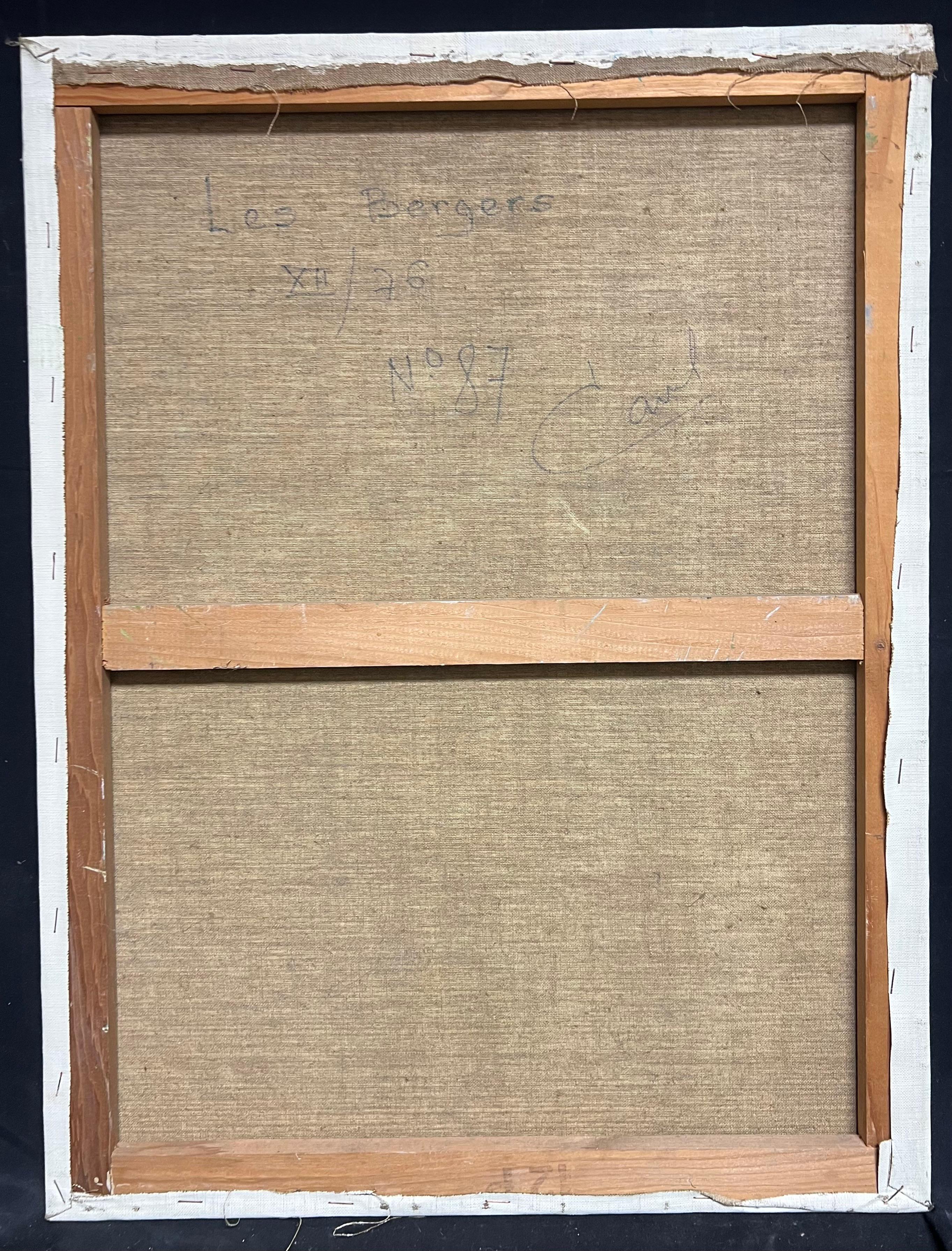 Pastori all'alba Grande dipinto a olio post-impressionista francese degli anni '70 in vendita 9