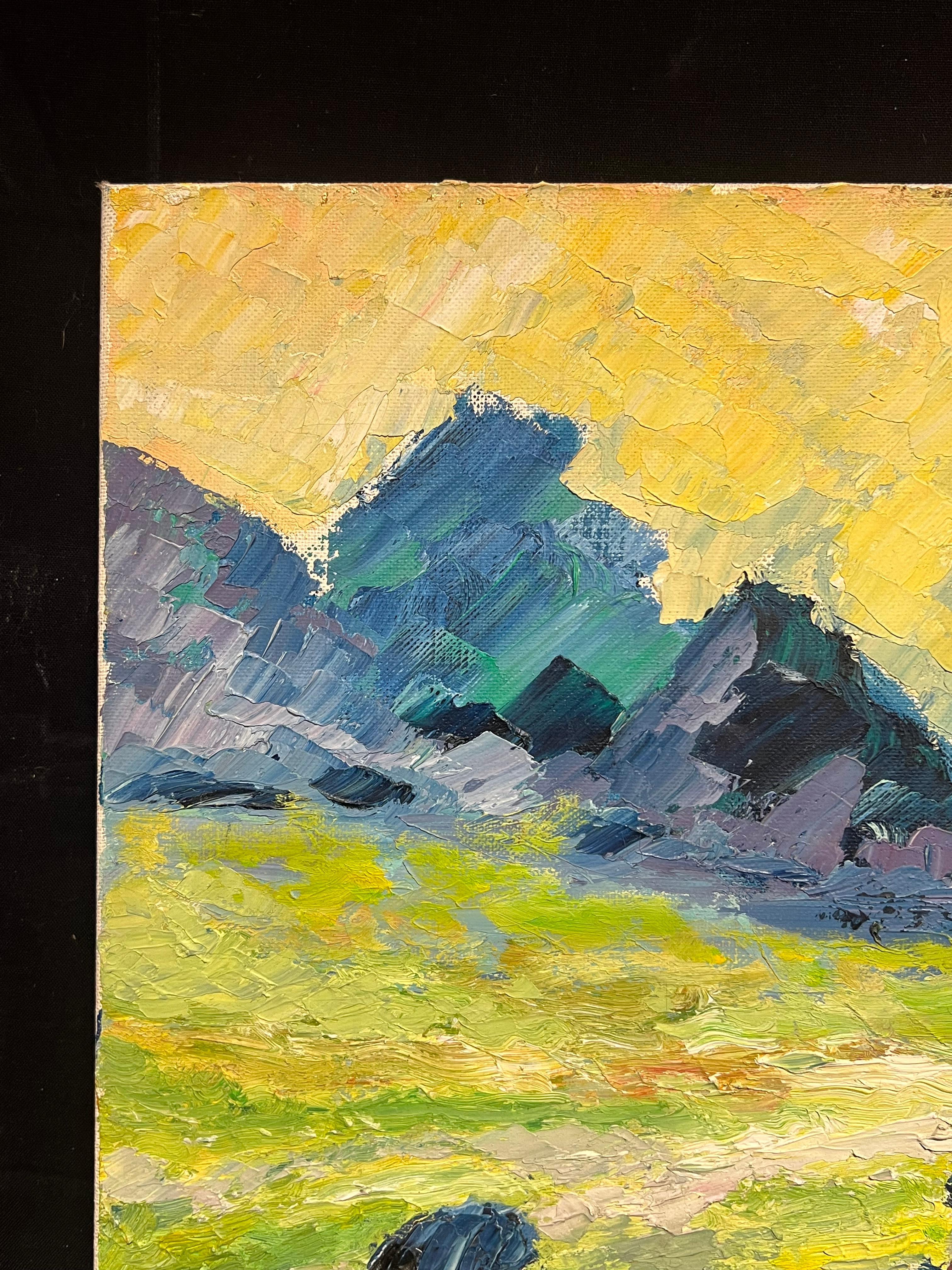 Pastori all'alba
Scuola francese, 1976
olio su tela, senza cornice
Tela: 24 x 18 pollici
Inscritto sul verso
Provenienza: collezione privata, Parigi
Condizioni: ottime condizioni

Descrizione:
Questo suggestivo dipinto a olio impressionista cattura