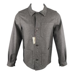 JC de CASTELBAJAC 38 Dark Gray Wool Blend Coat