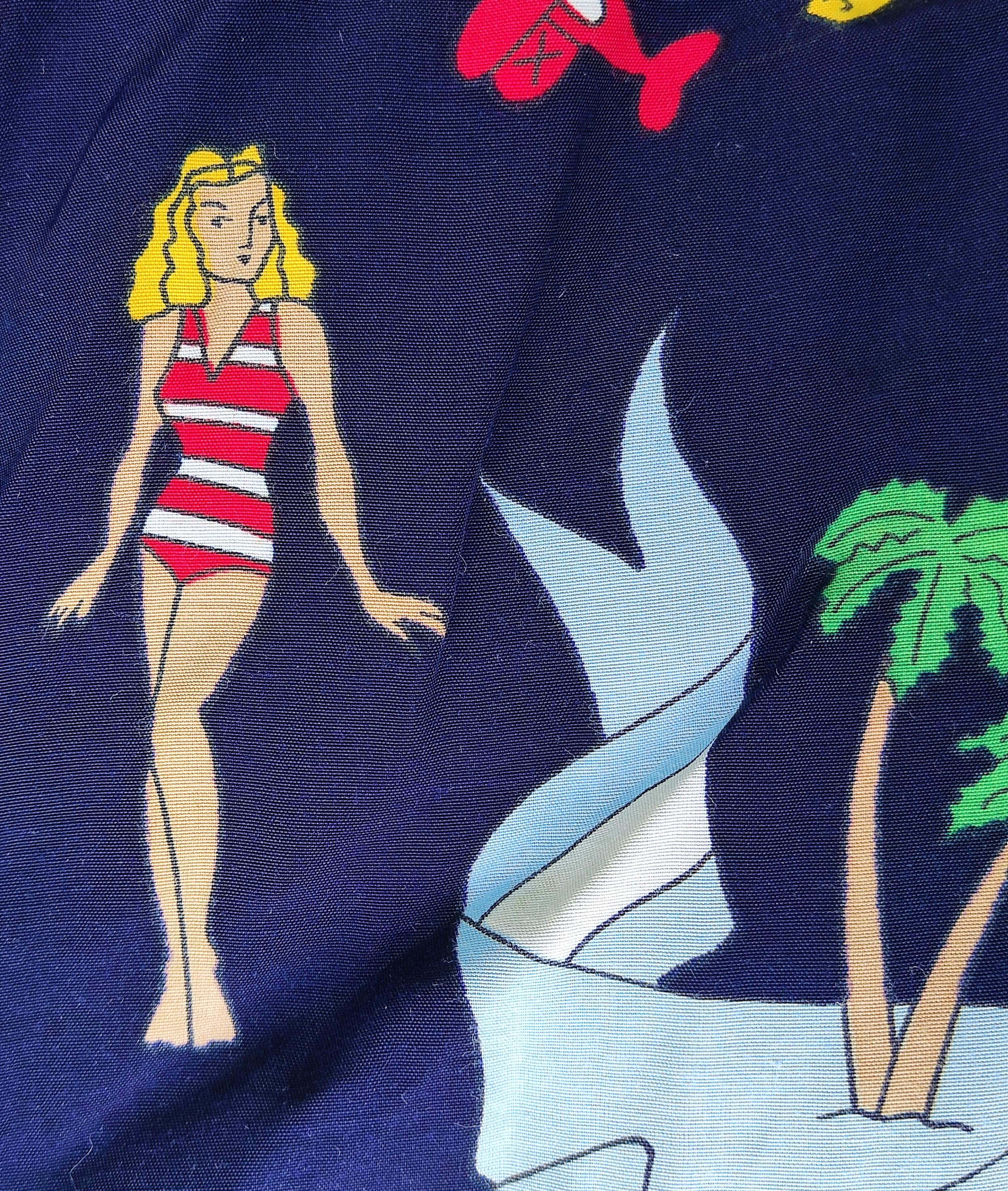 JC de Castelbajac California Californian Girl Girls Beach Vintage Dress In Excellent Condition In PARIS, FR