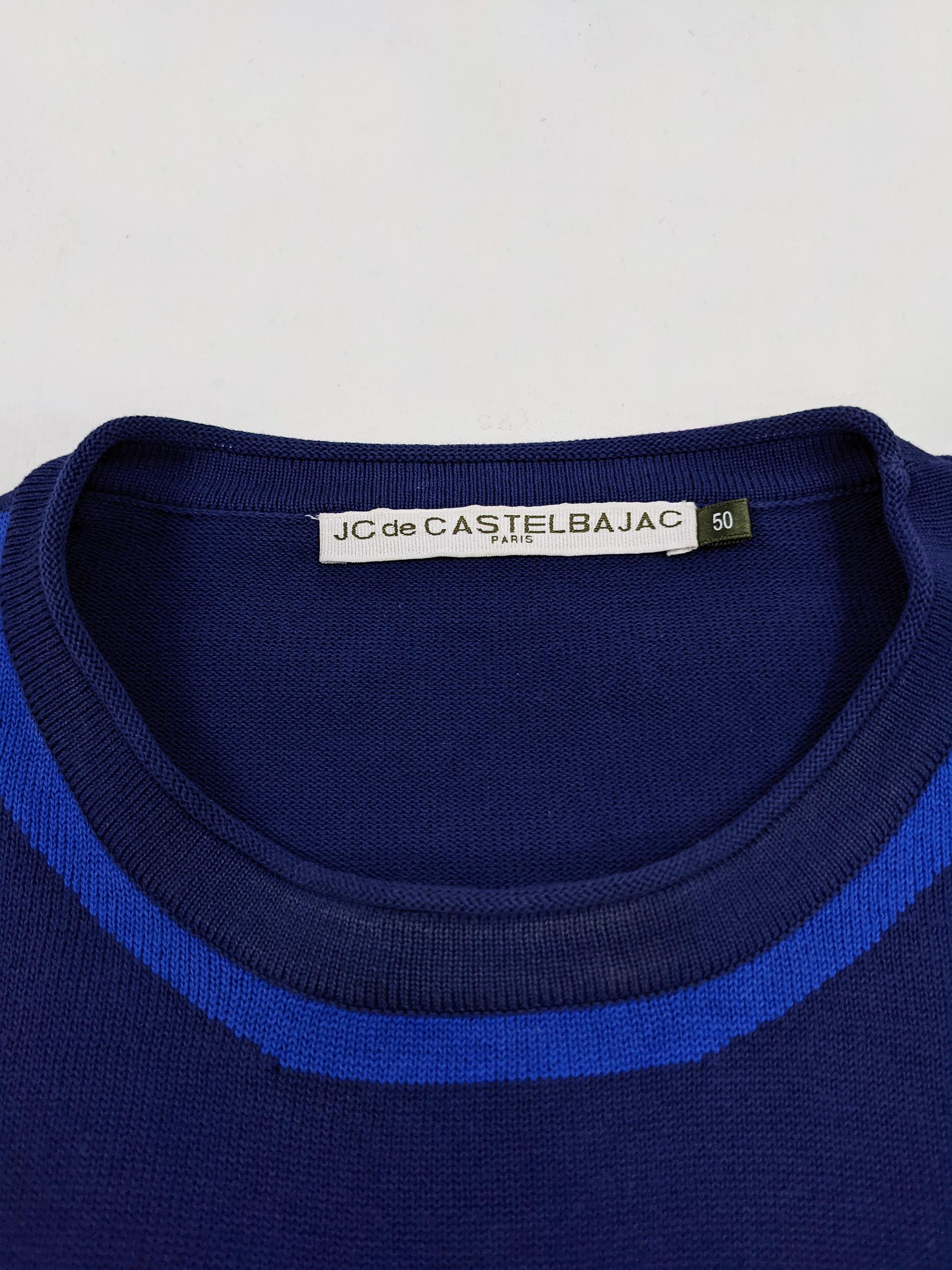 JC de Castelbajac Mens Vintage Blue Cotton Jumper For Sale 3