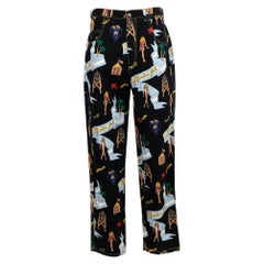 Pantalon en coton imprimé JC de Castelbajac