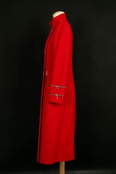JC de Castelbajac Red Coat in Virgin Wool