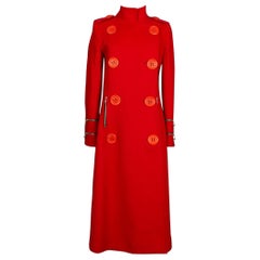 JC DE CASTELBAJAC Cappotto rosso in lana vergine