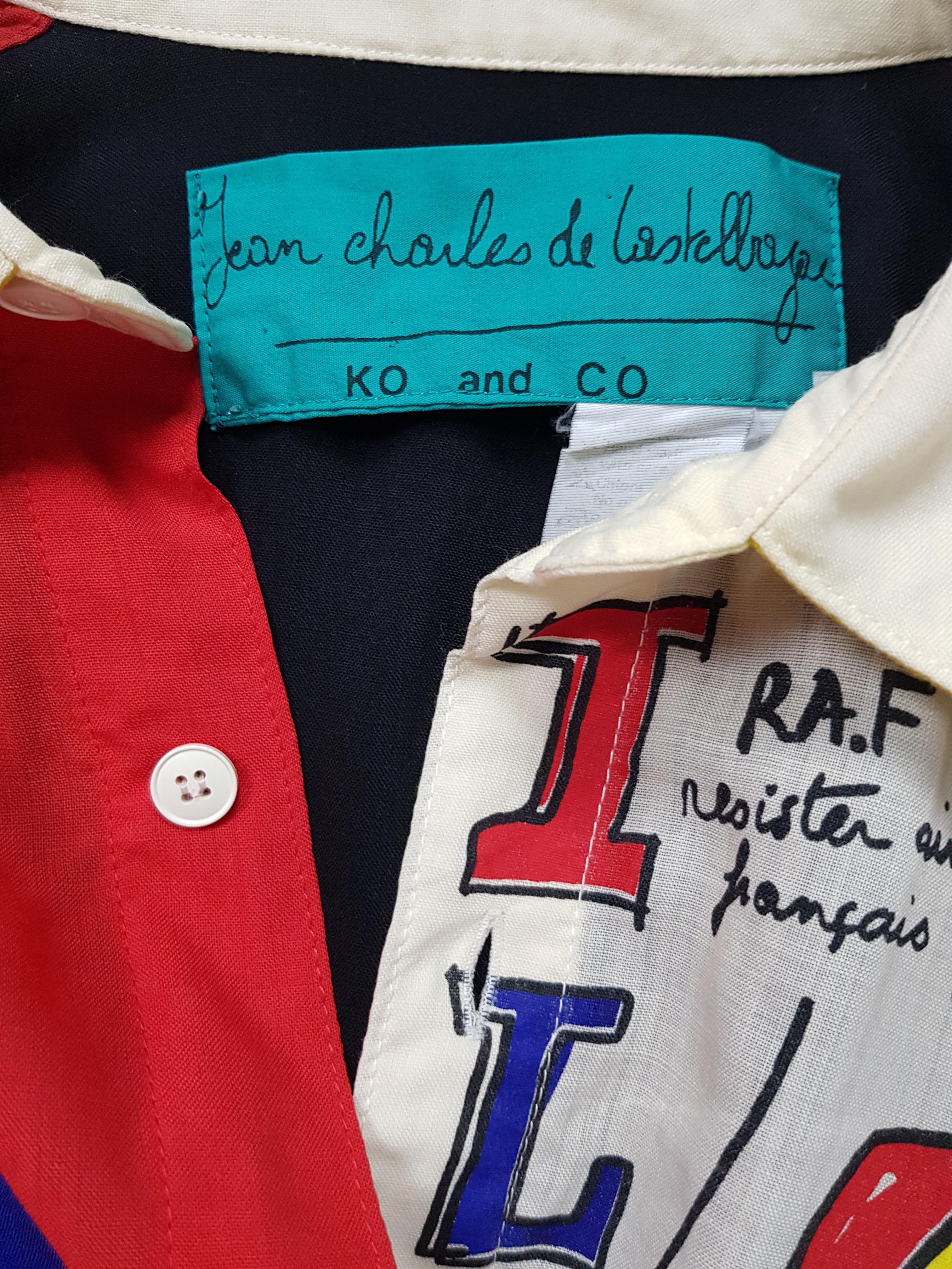 J.C DE CASTELBAJAC wool blouse KO & CO, late 1980s In Good Condition In Genève, CH