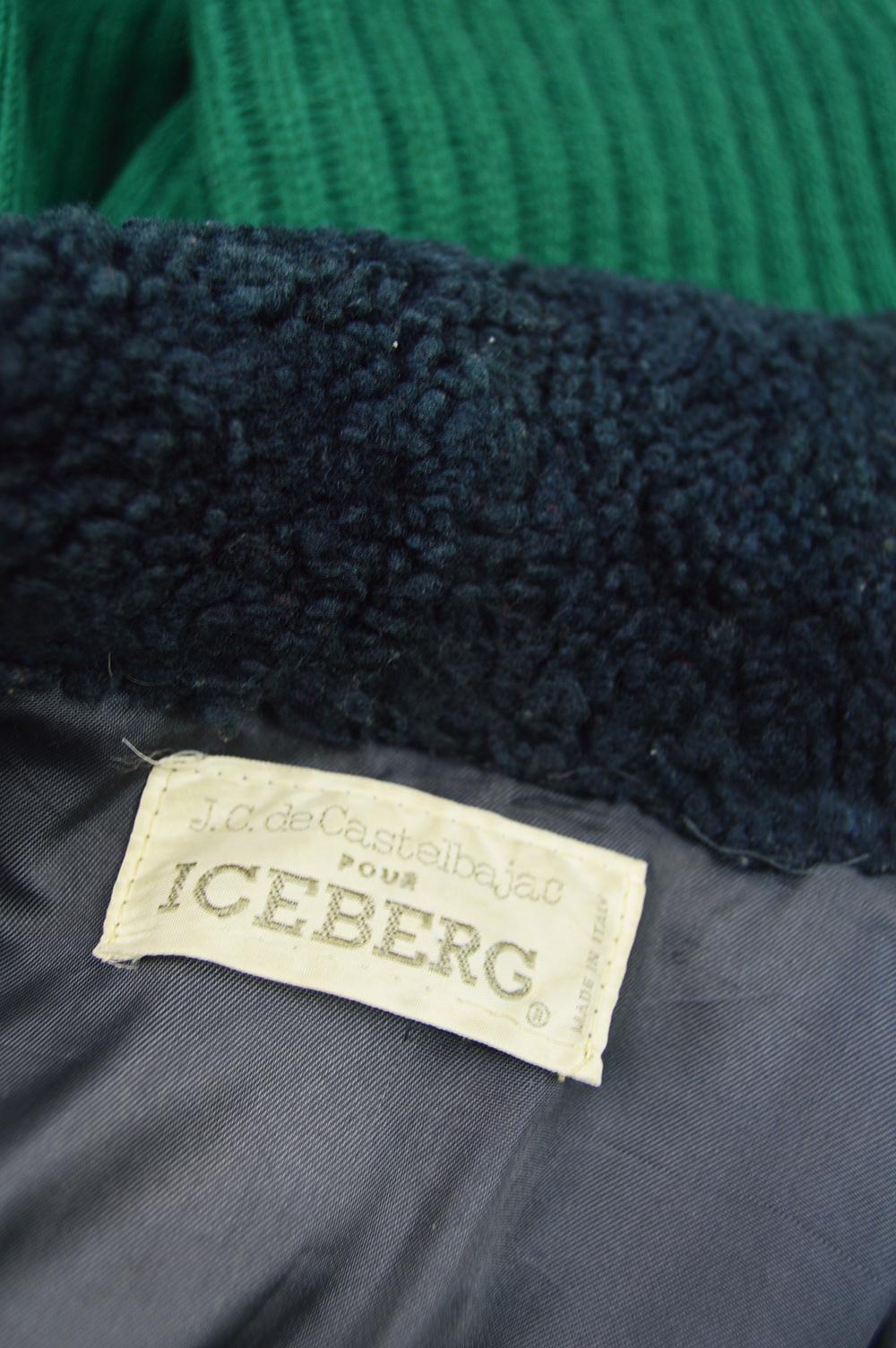 JC de Castelbajac x Iceberg Mens Vintage Sheepskin:: Wool & Leather Coat:: 1990s 4