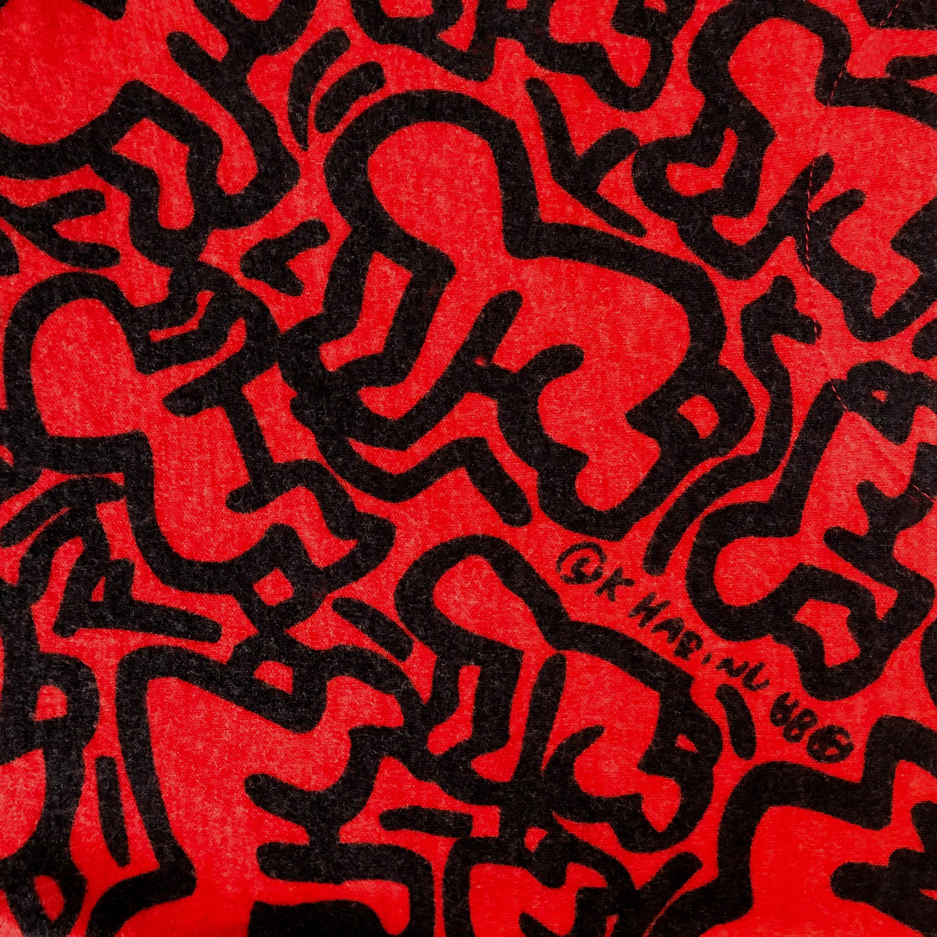 Product Details: JC de Castelbajac x Keith Haring - Rare 1990s Vintage - Stretch Knit - Roll / Cowl Neck Jumper - Red + Black ‘Keith Haring Baby’ Print Stretch Knit 
Era: c.1990
Label: JC de Castelbajac x Keith Haring
Size: 42 (Fits UK 10 to UK