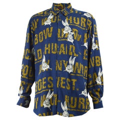 JC de Castelbajac x Looney Tunes Hommes Bugs Bunny 90s Vintage Shirt à manches longues