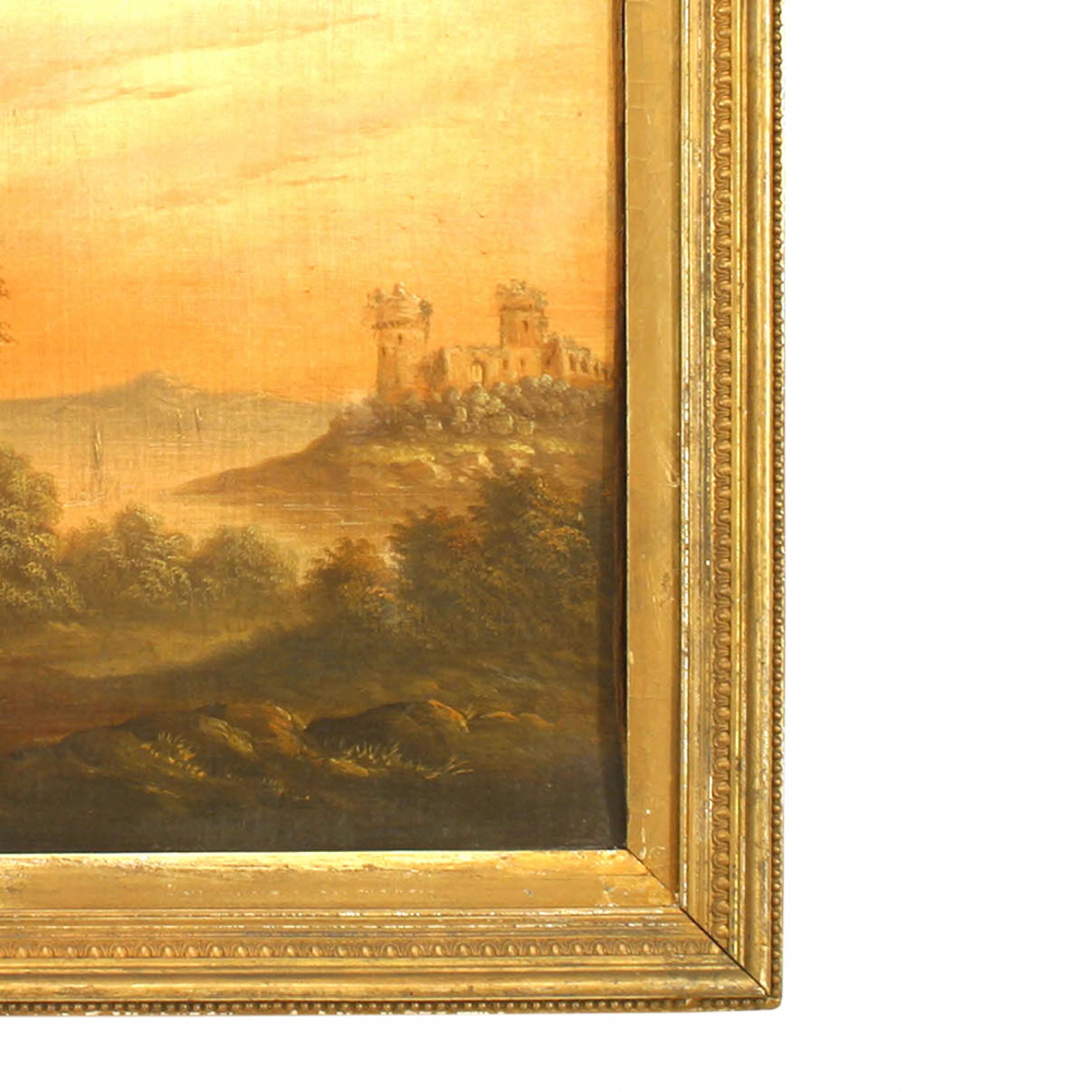 J.C. Ibbetson Landschaft von Kühen an einem Fluss (Britisch) im Angebot