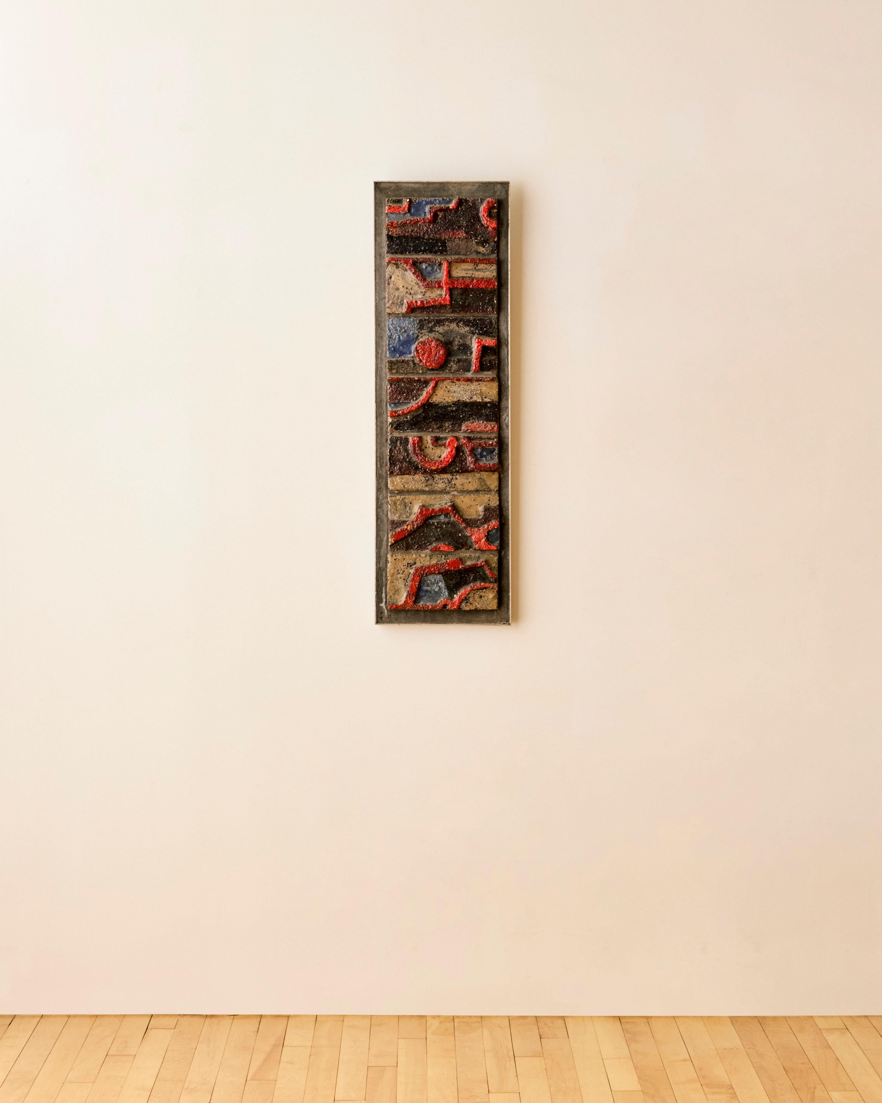 J.C. Menihan Untitled Carved Brick Wall Hanging In Good Condition For Sale In Long Island City, NY