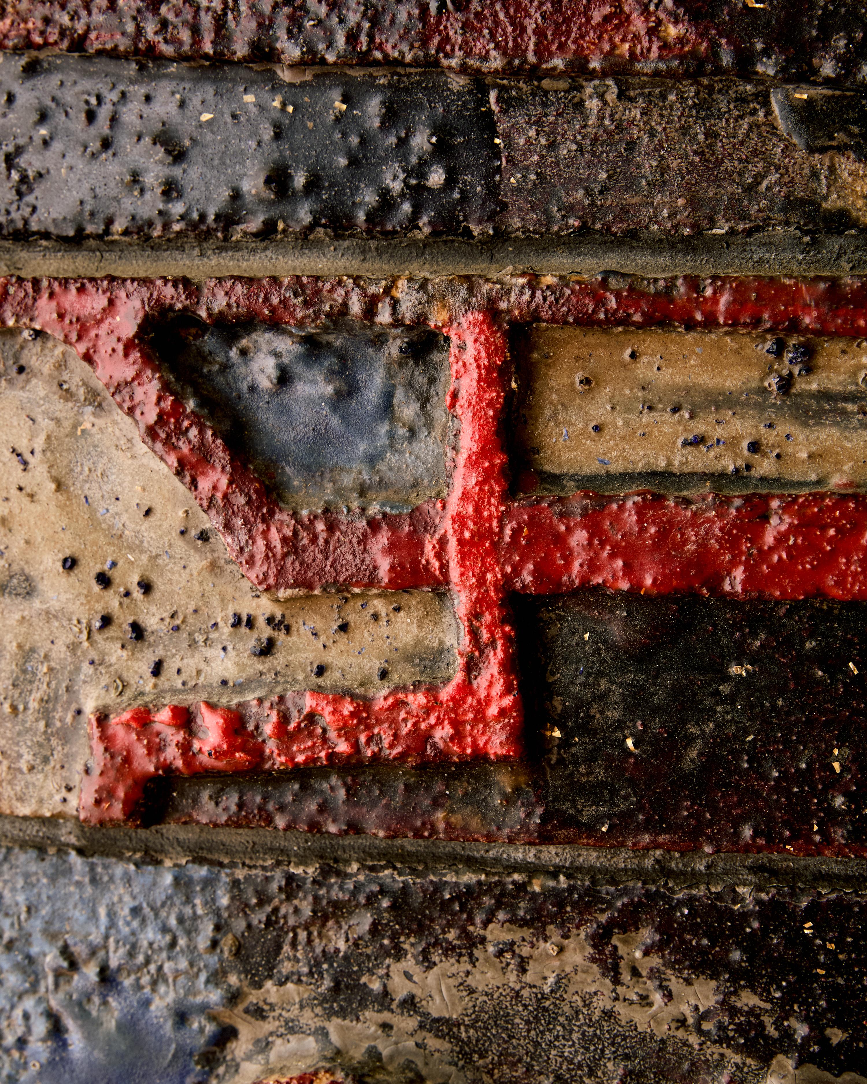 Clay J.C. Menihan Untitled Carved Brick Wall Hanging For Sale