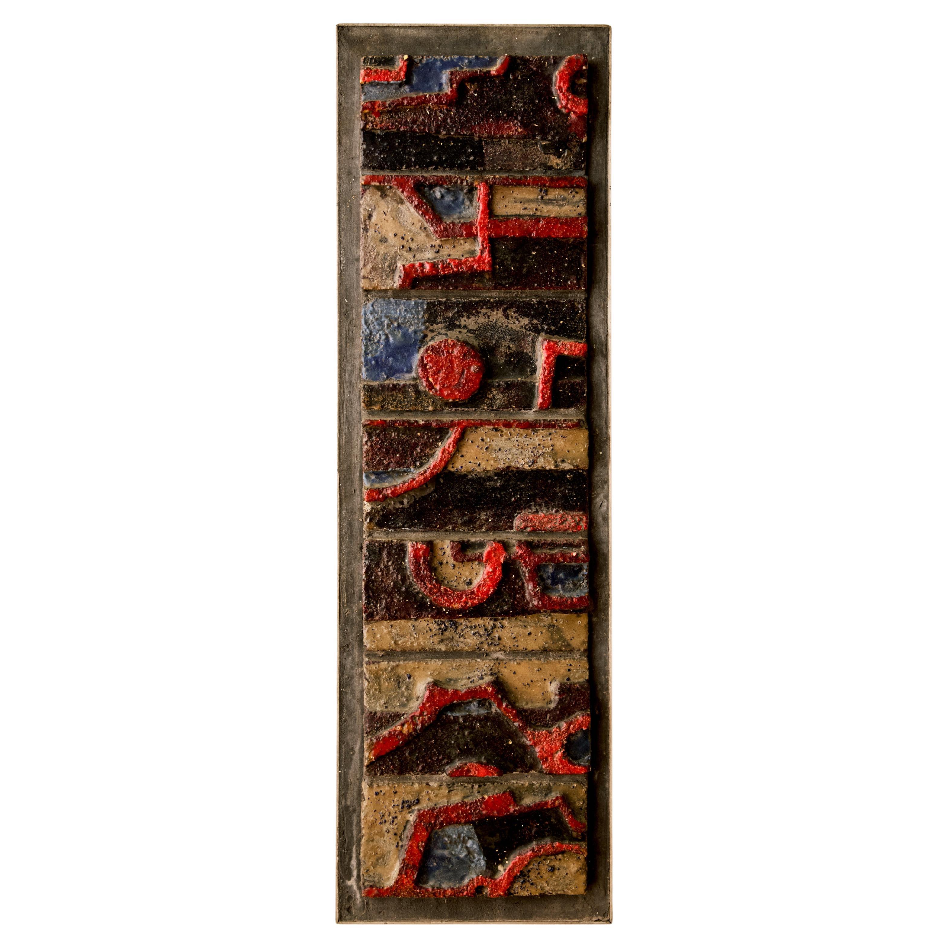 J.C. Menihan Untitled Carved Brick Wall Hanging For Sale
