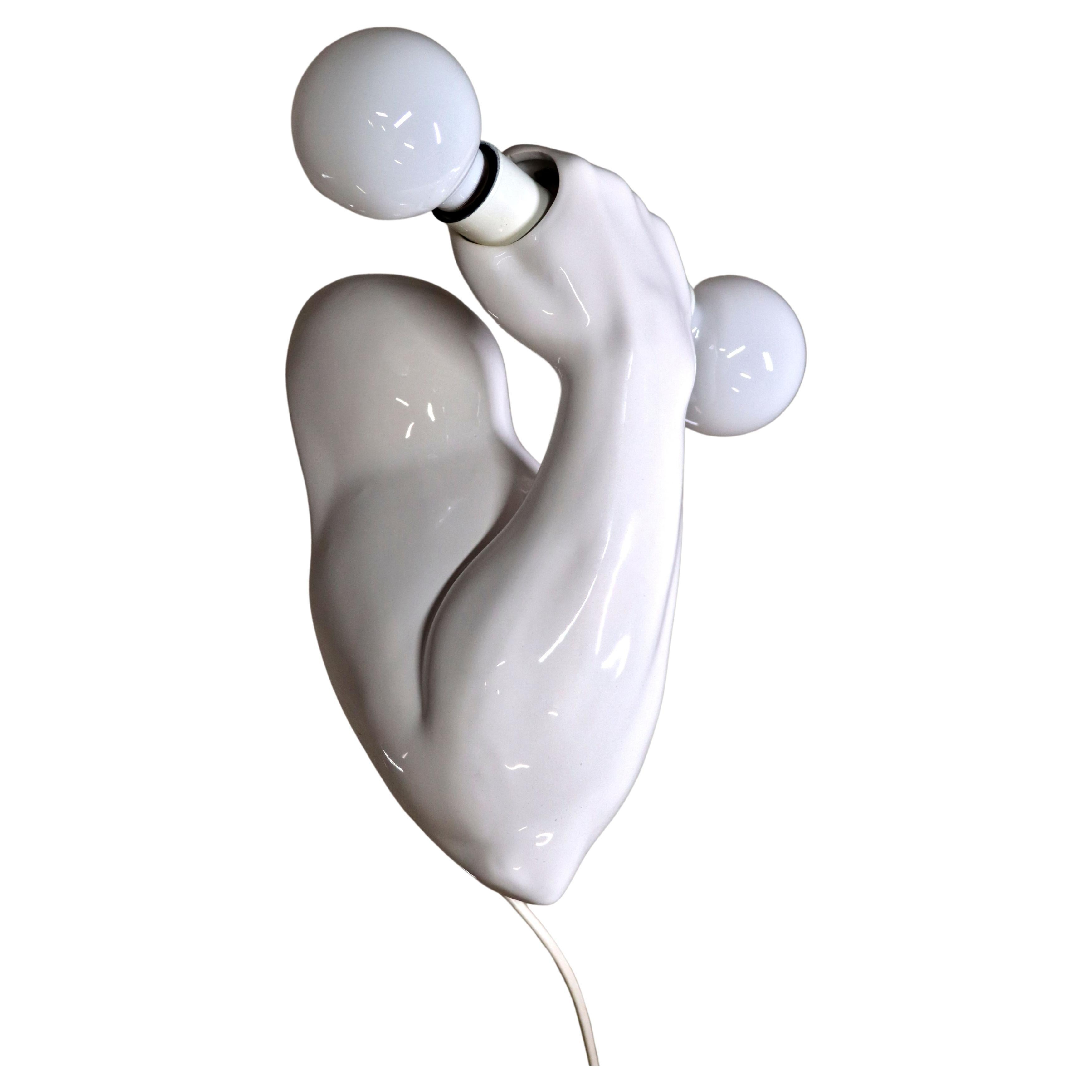 J.C Peiré – Halter Wall Lamp – Ceramic – France – 1980s